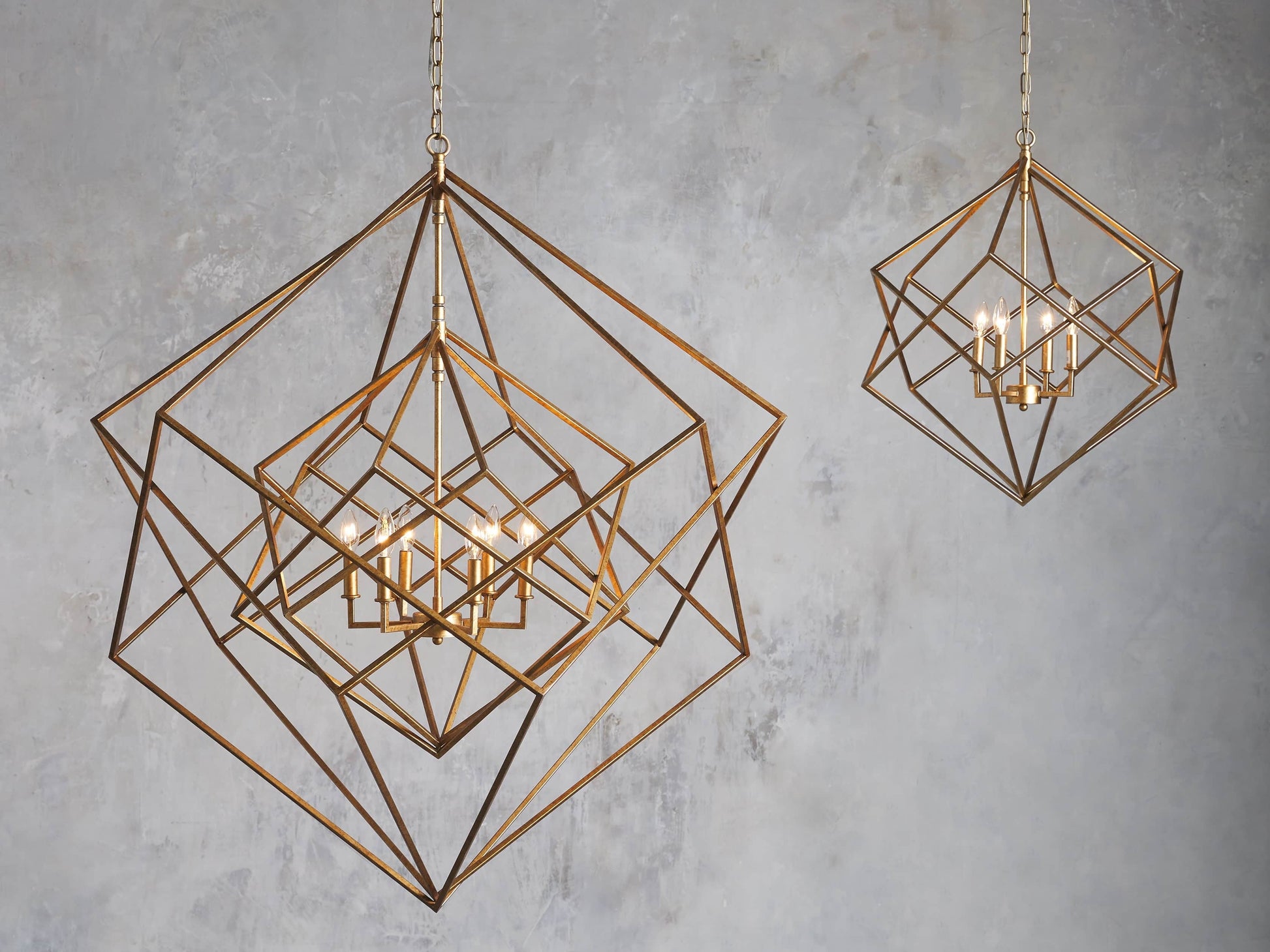 Geode Iron Hemisphere Chandelier