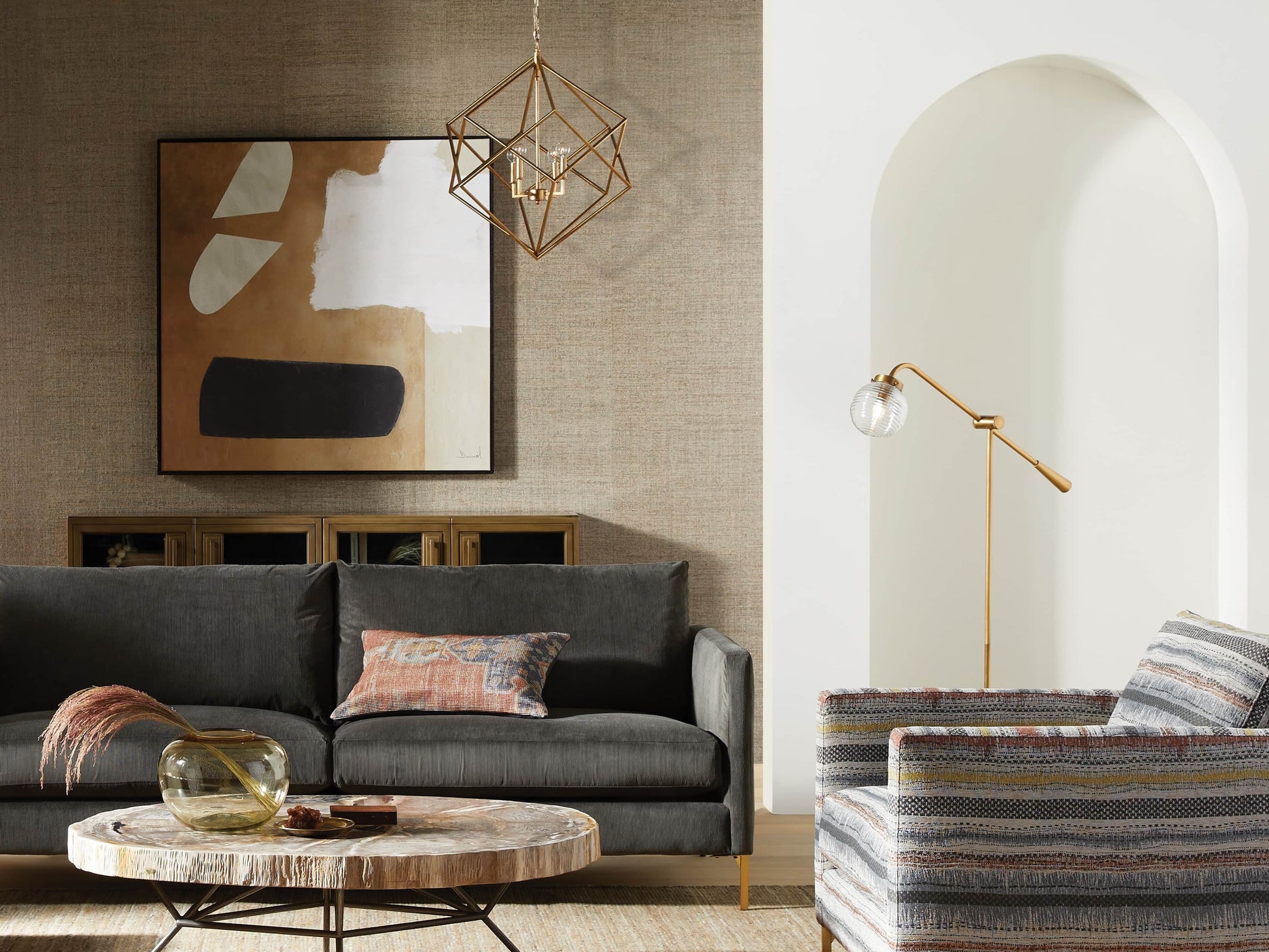 Geode Iron Hemisphere Chandelier