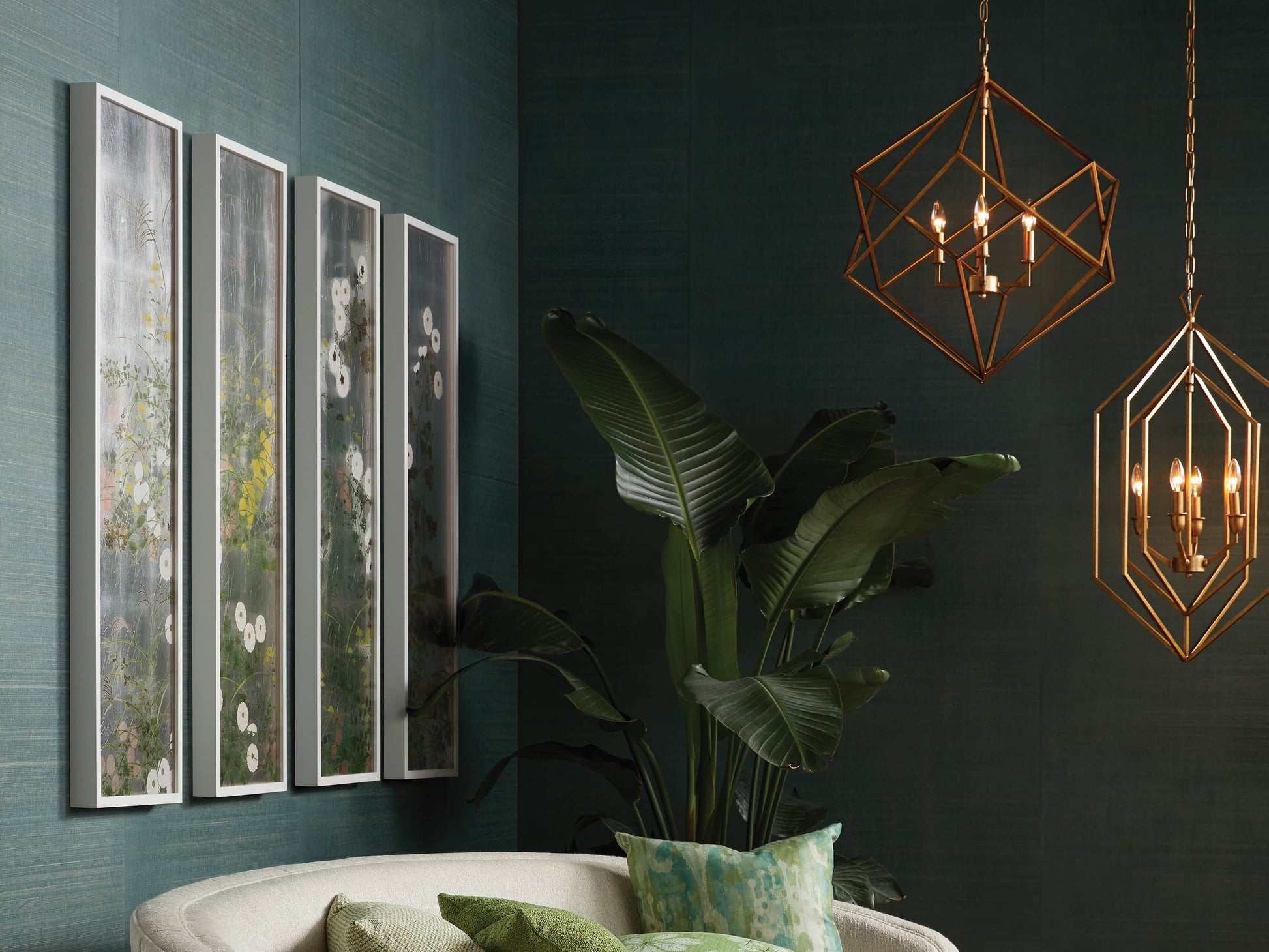 Geode Iron Hemisphere Chandelier