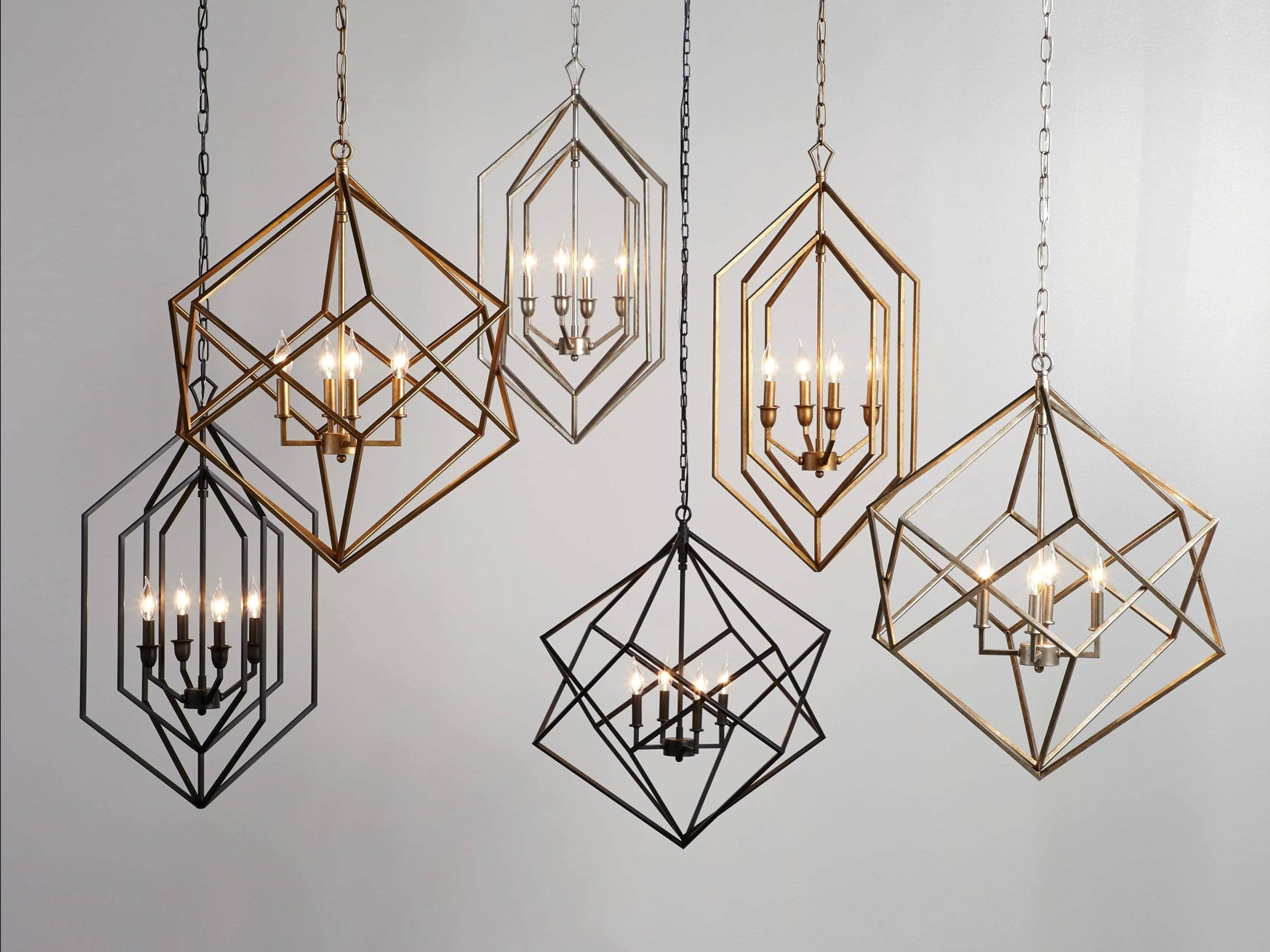 Geode Iron Hemisphere Chandelier