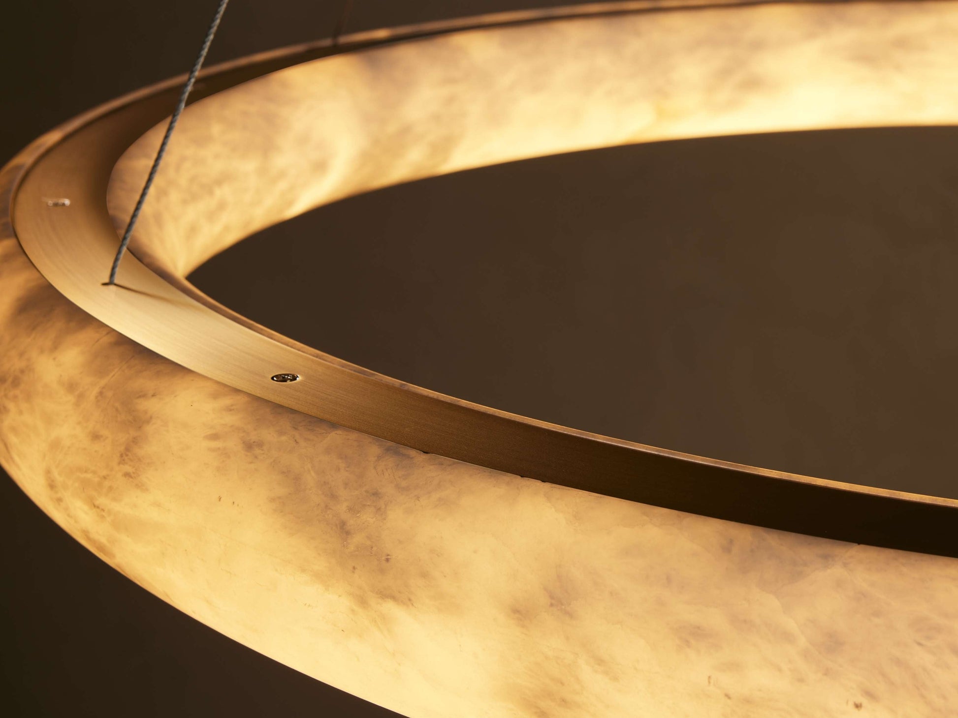 Halima Alabaster LED Halo Chandelier