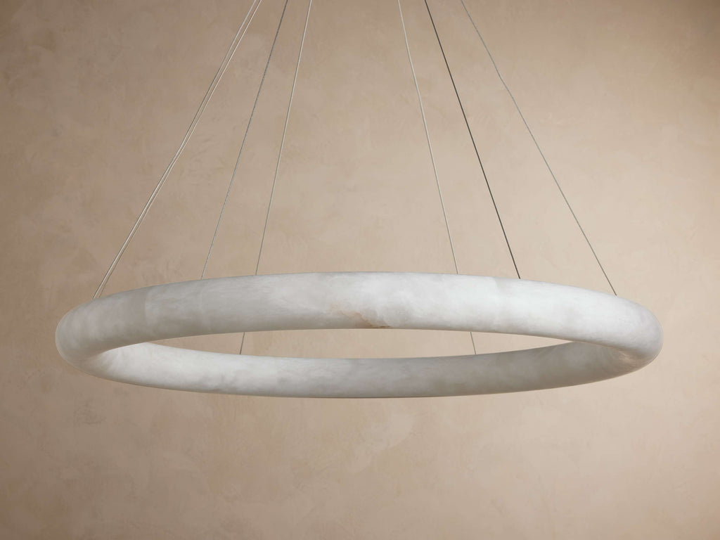 Halima Alabaster LED Halo Chandelier