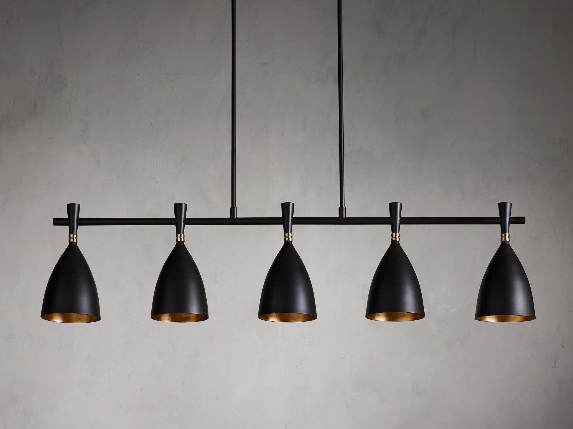 Jacarra Bronze and Gold Linear Chandelier