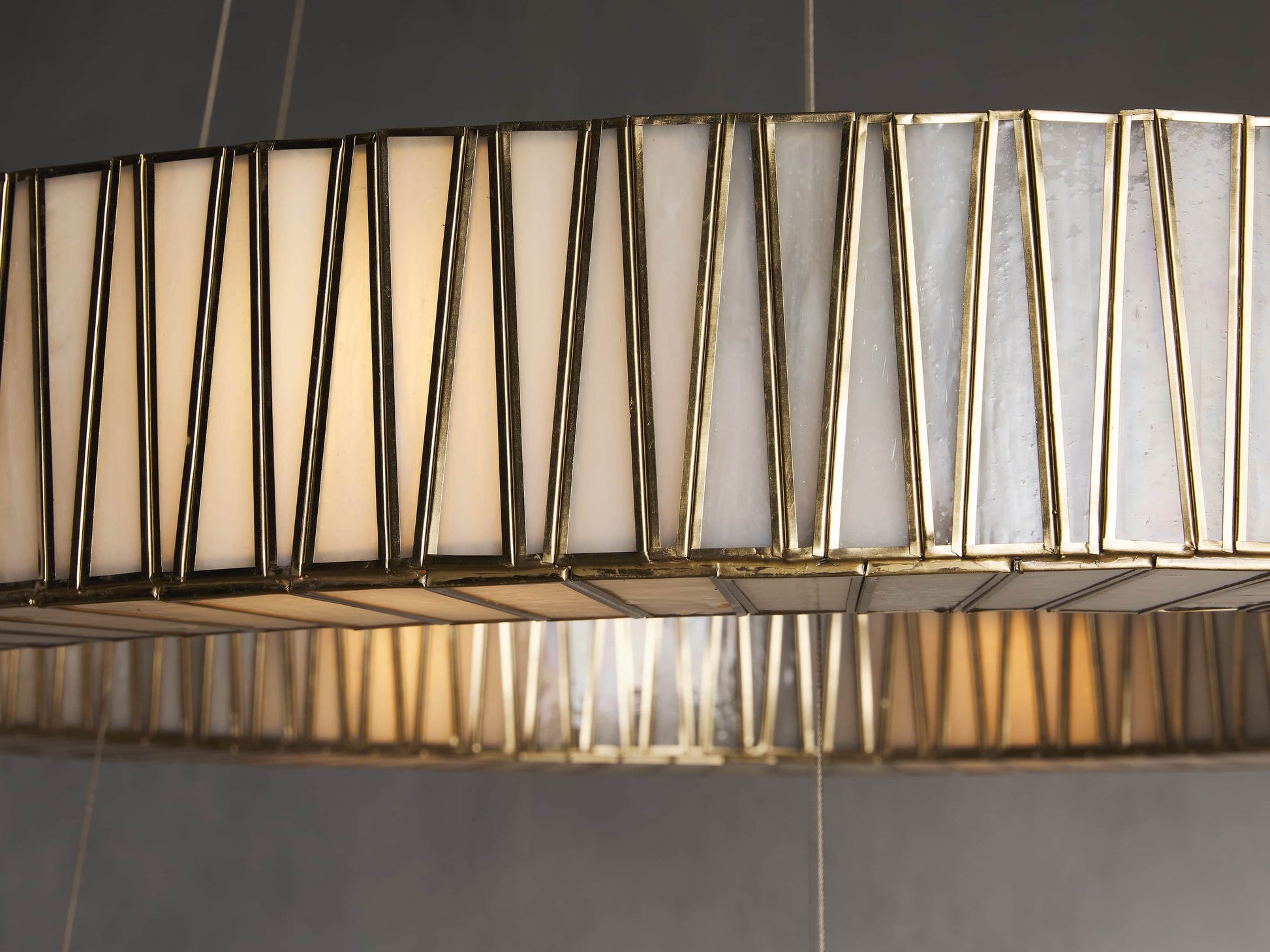 Jeunet Two-Tier Glass Round Chandelier