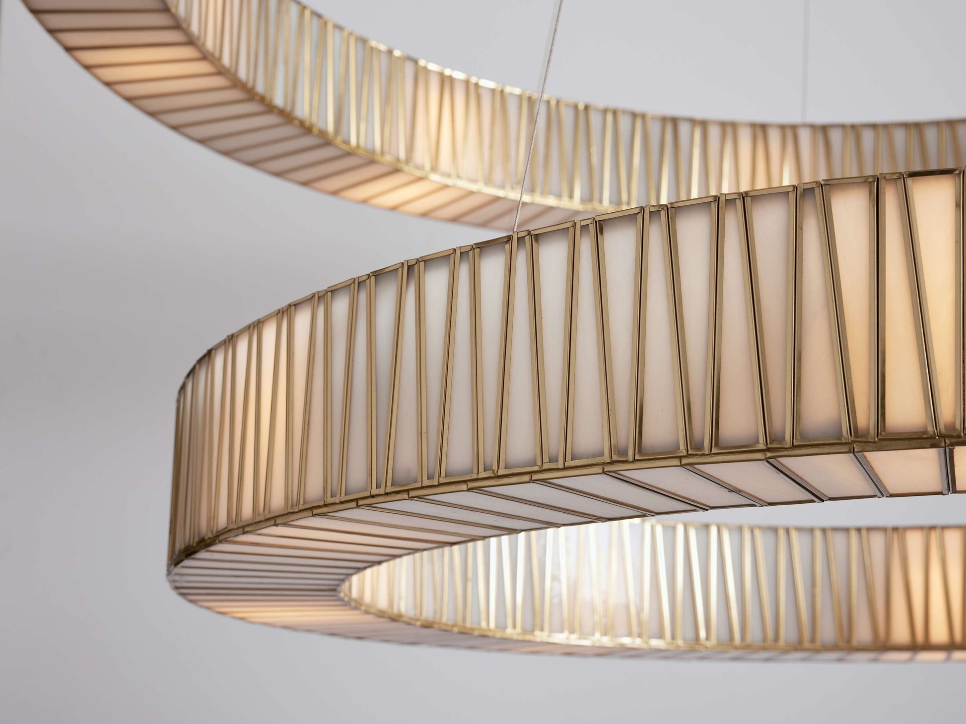 Jeunet Two-Tier Glass Round Chandelier