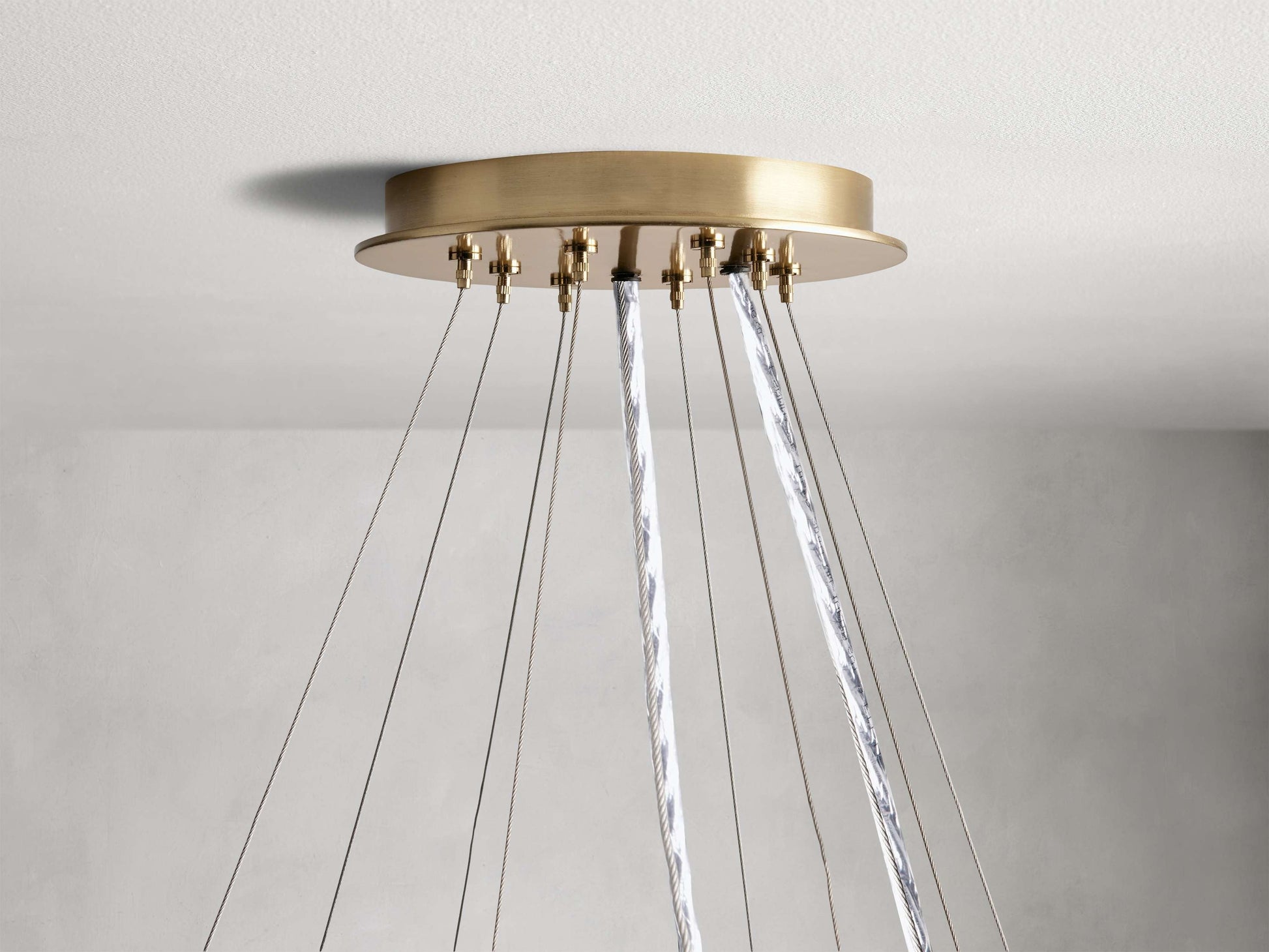 Jeunet Two-Tier Glass Round Chandelier