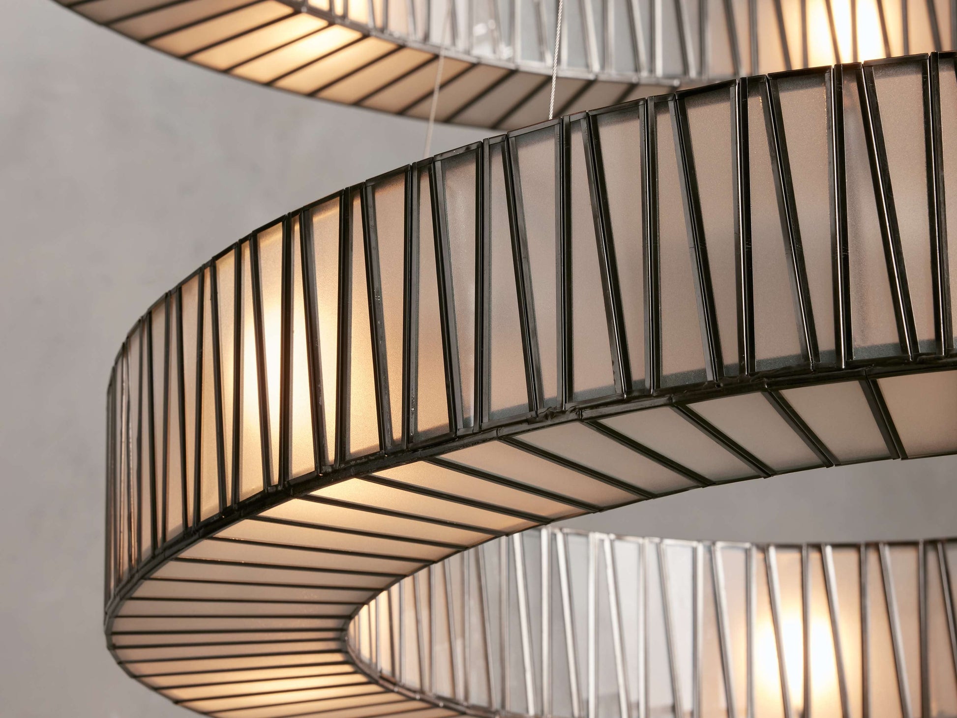 Jeunet Two-Tier Glass Round Chandelier