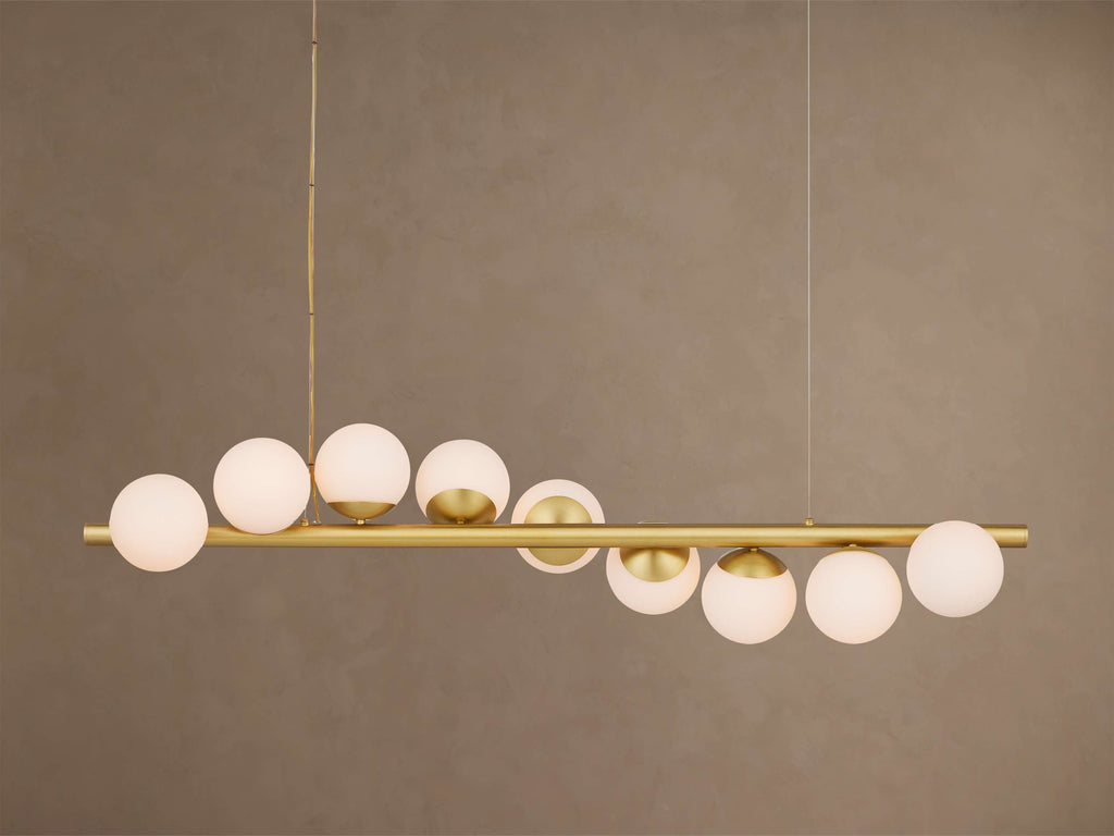 Kinney Brass Globe Linear Chandelier