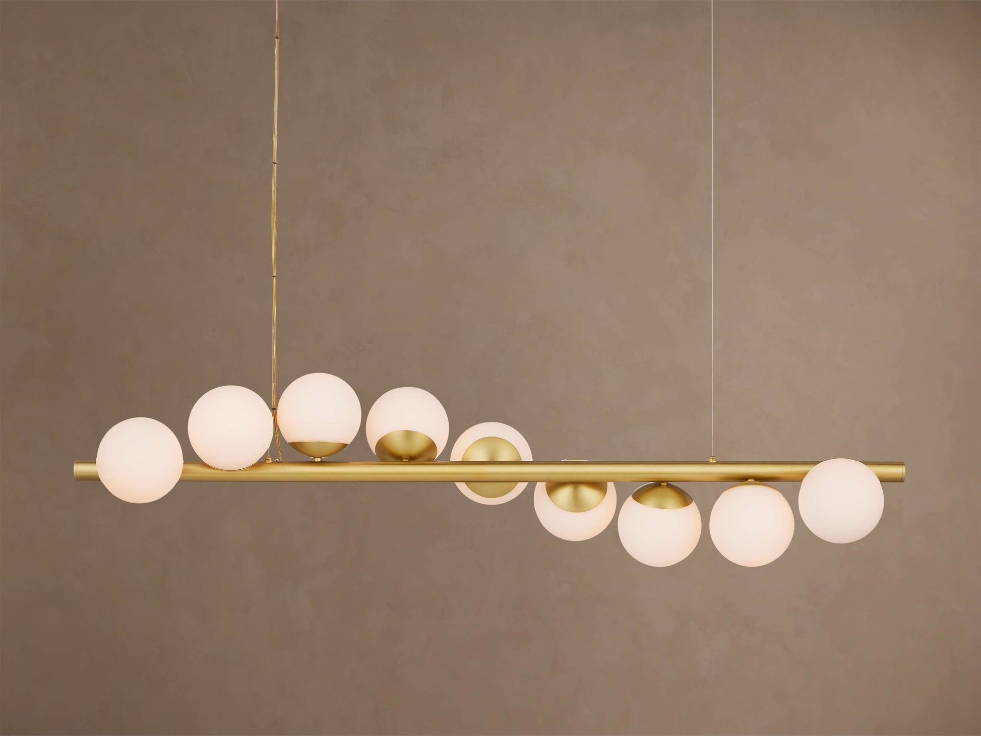 Kinney Brass Globe Linear Chandelier