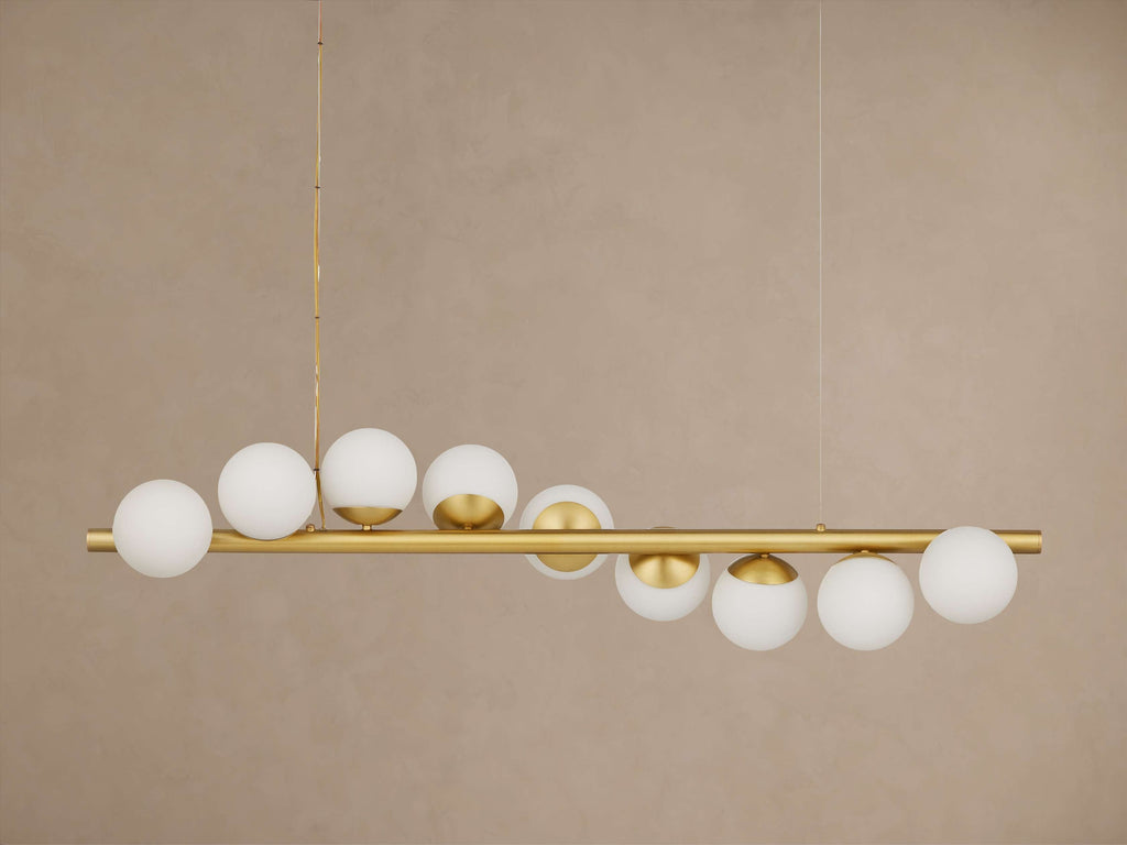 Kinney Brass Globe Linear Chandelier
