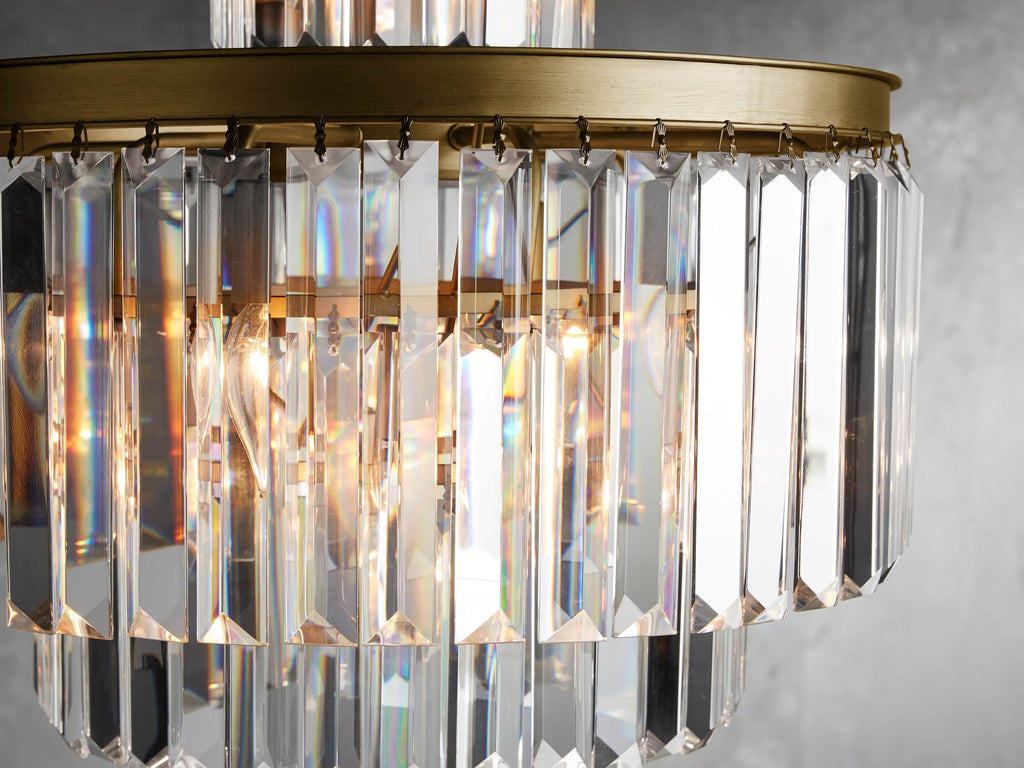 Leyland Art Deco Crystal Chandelier