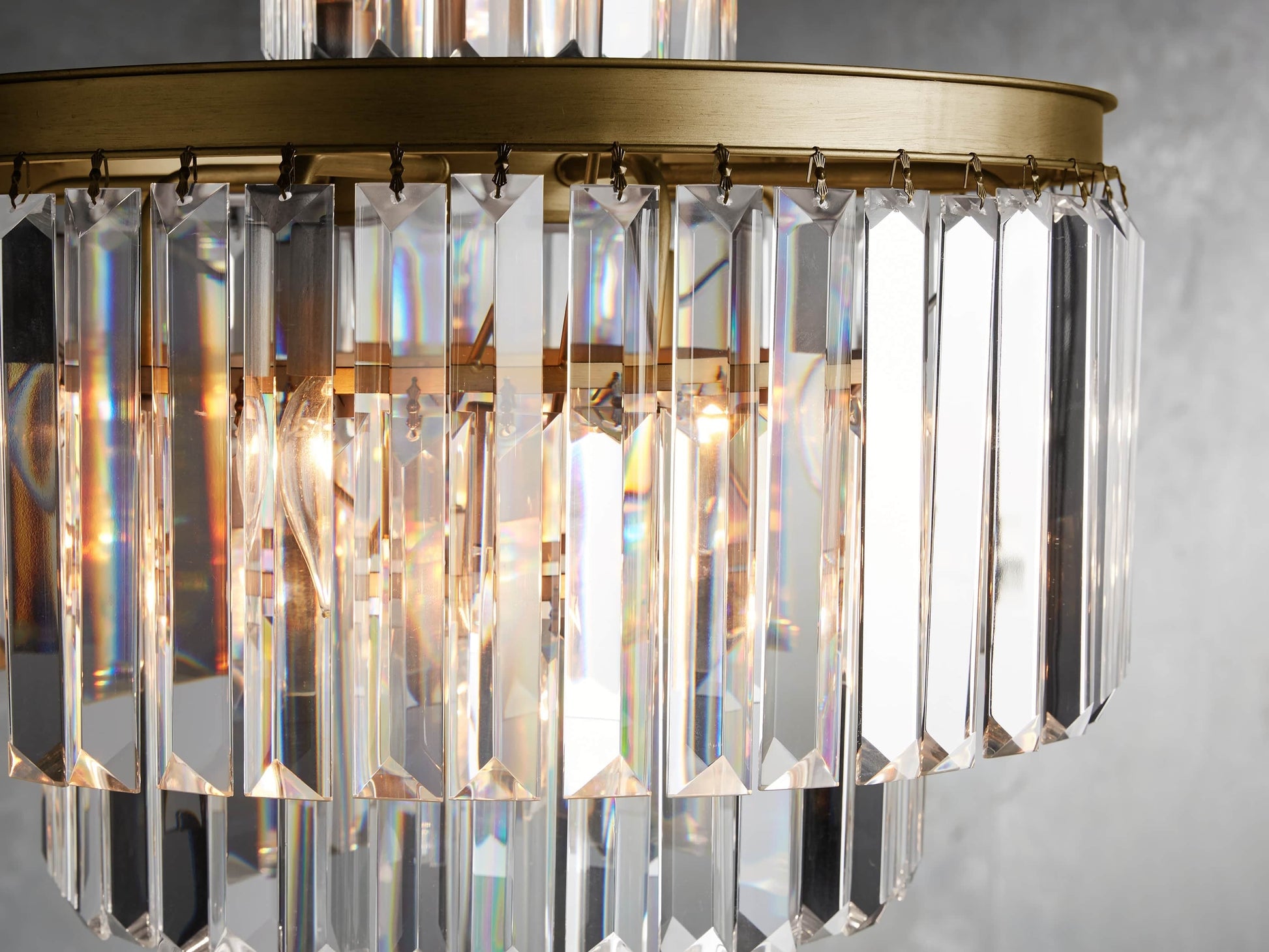 Leyland Art Deco Crystal Chandelier