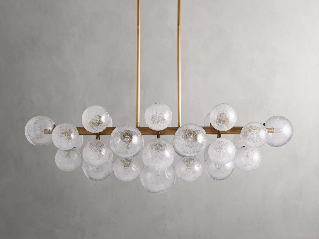 Mandoza Bubble Glass Linear Chandelier