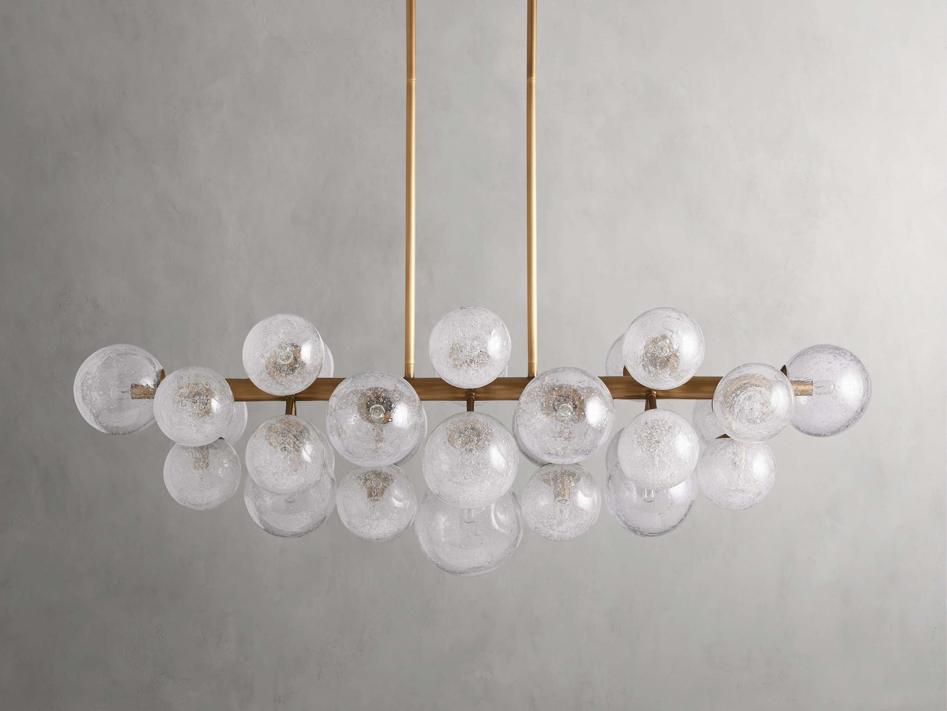 Mandoza Bubble Glass Linear Chandelier