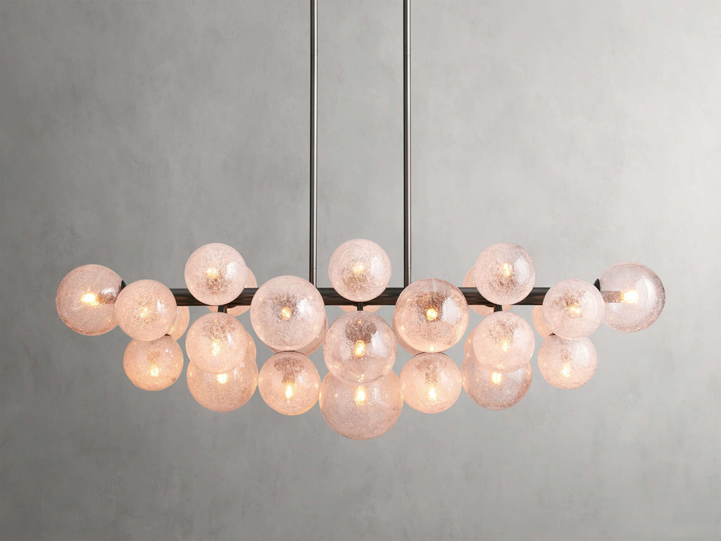 Mandoza Bubble Glass Linear Chandelier