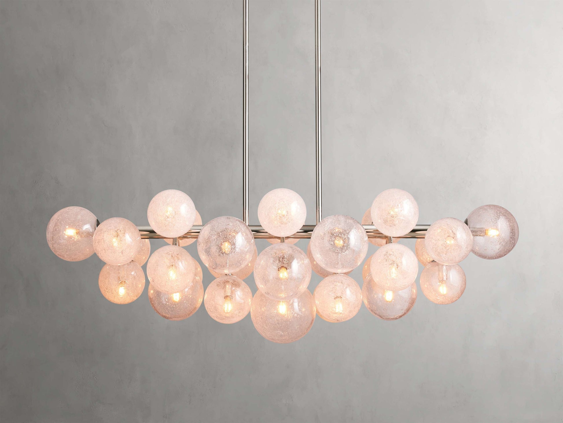 Mandoza Bubble Glass Linear Chandelier
