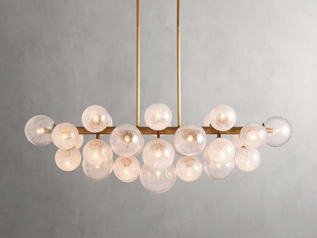 Mandoza Bubble Glass Linear Chandelier
