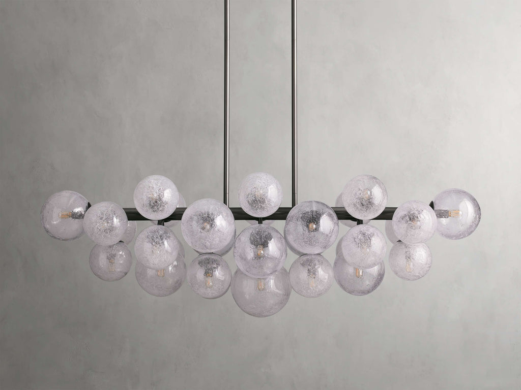 Mandoza Bubble Glass Linear Chandelier