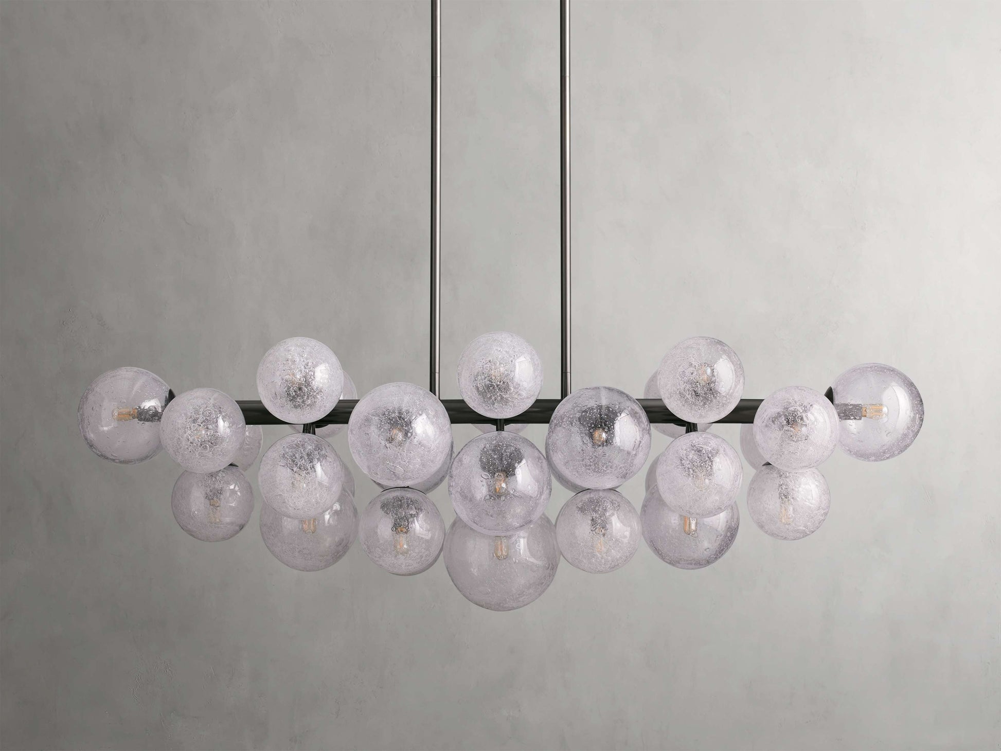 Mandoza Bubble Glass Linear Chandelier