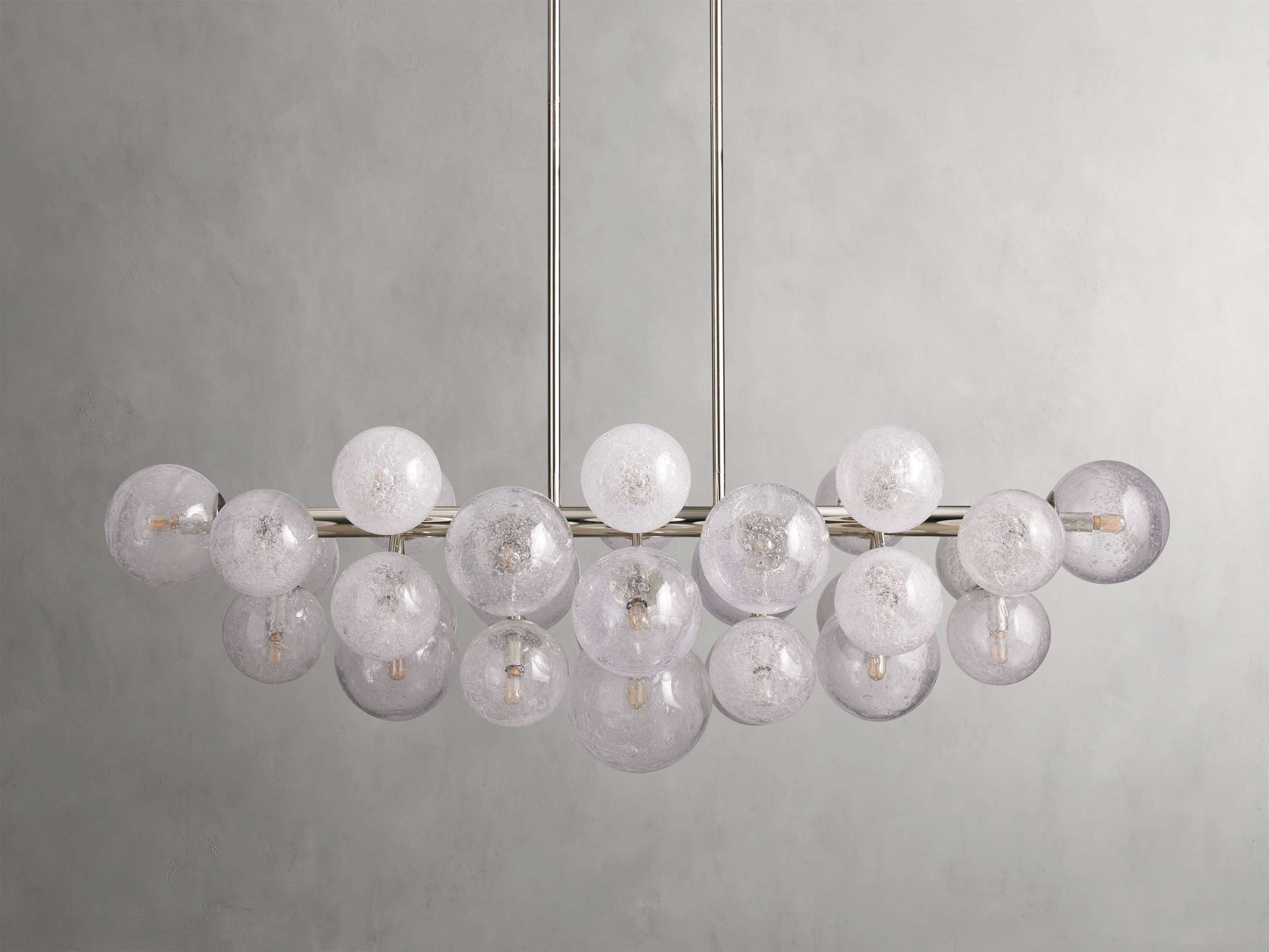 Mandoza Bubble Glass Linear Chandelier