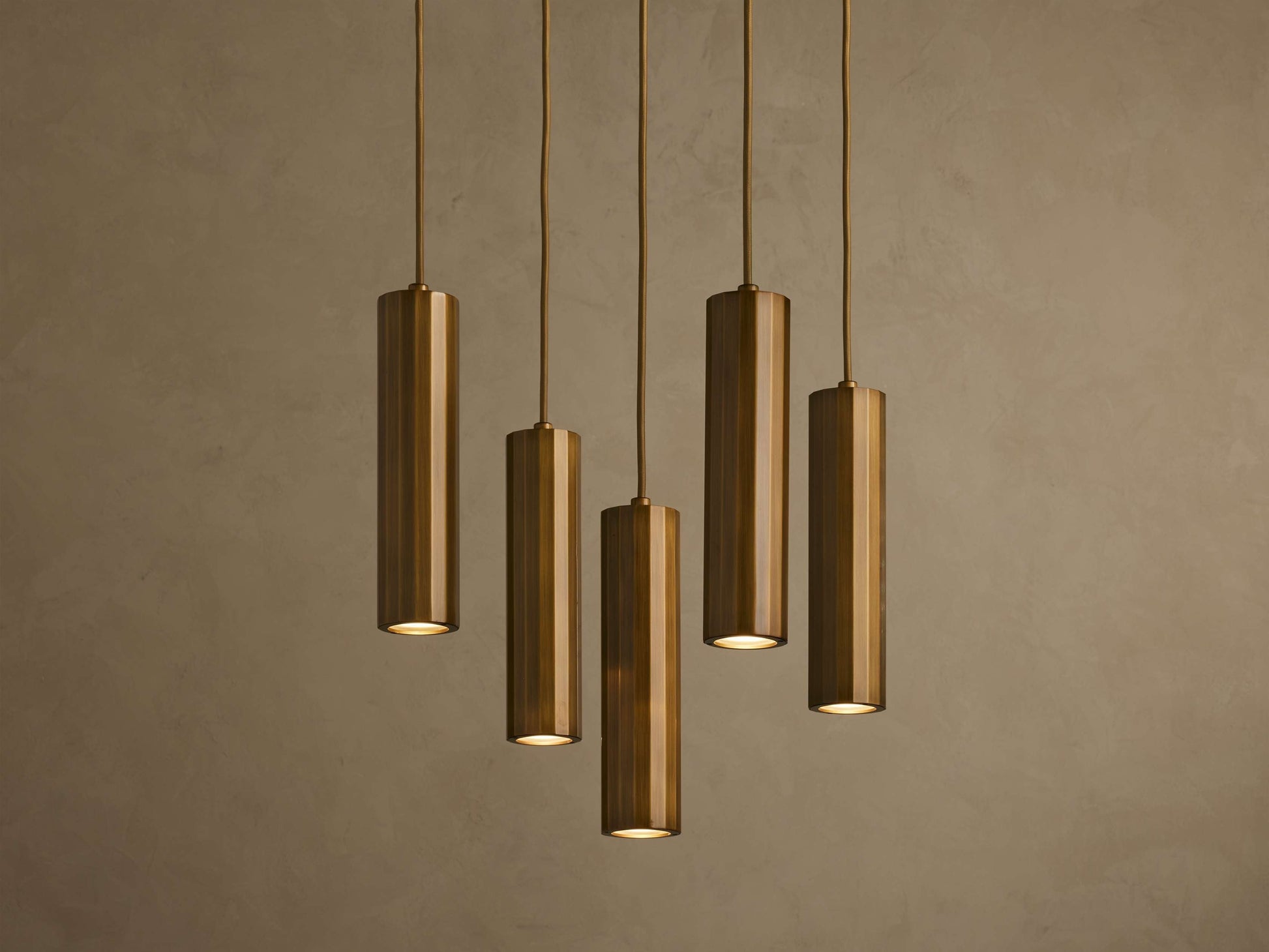Matthie Ribbed Brass Mini Chandelier