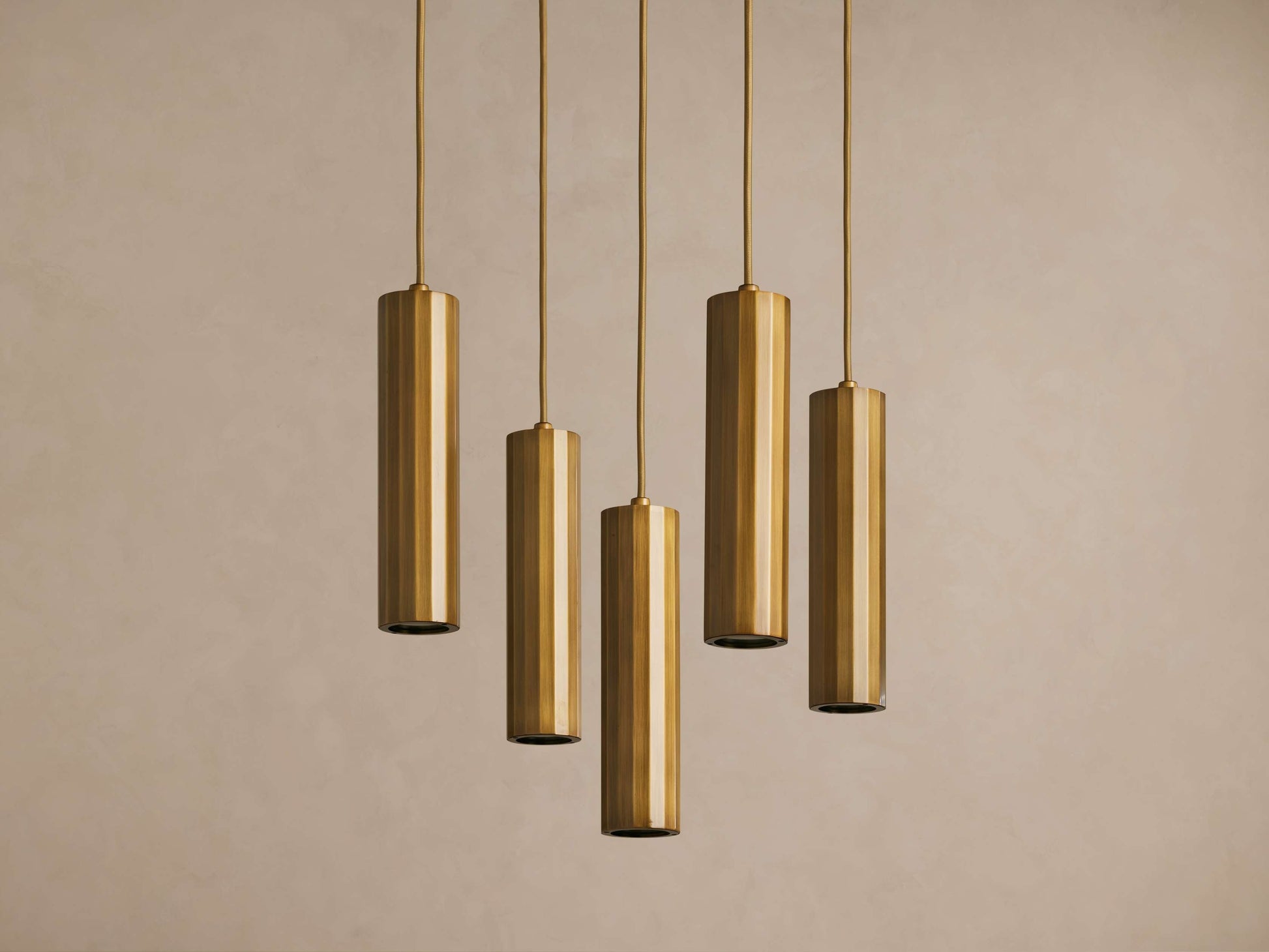 Matthie Ribbed Brass Mini Chandelier