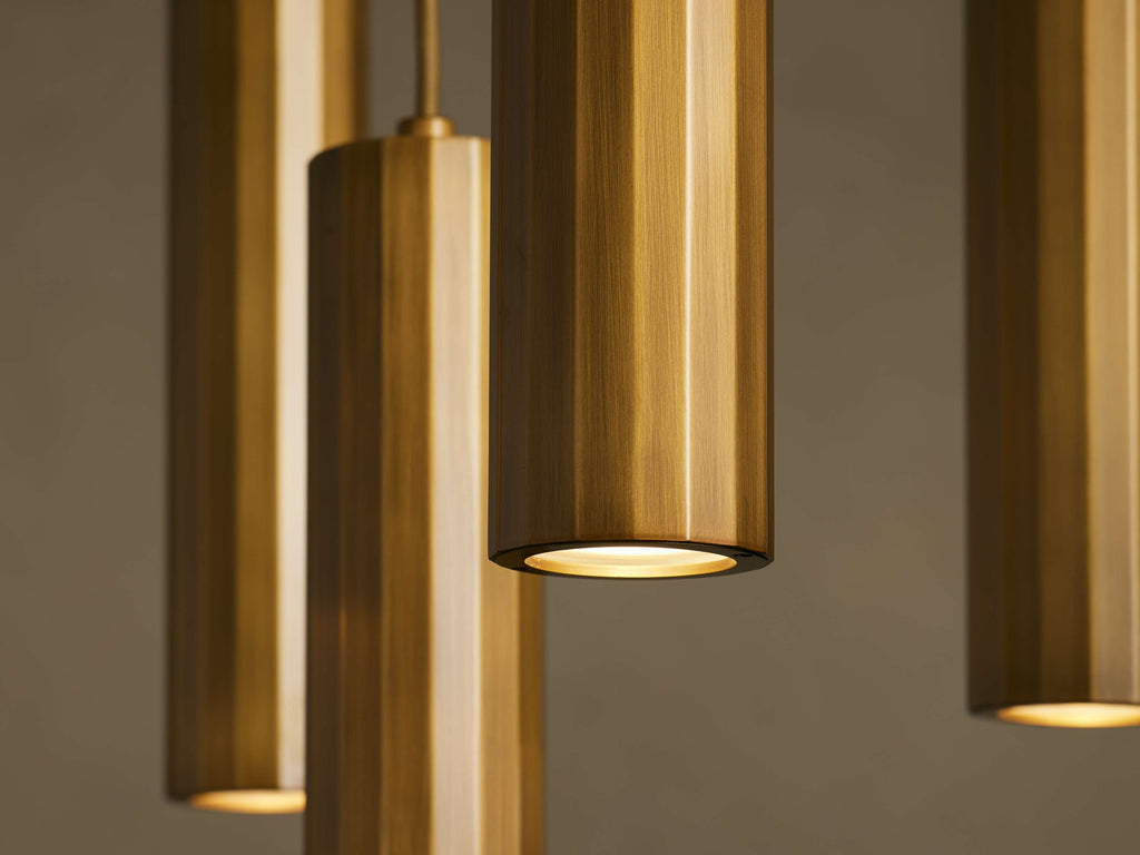 Matthie Ribbed Brass Mini Chandelier