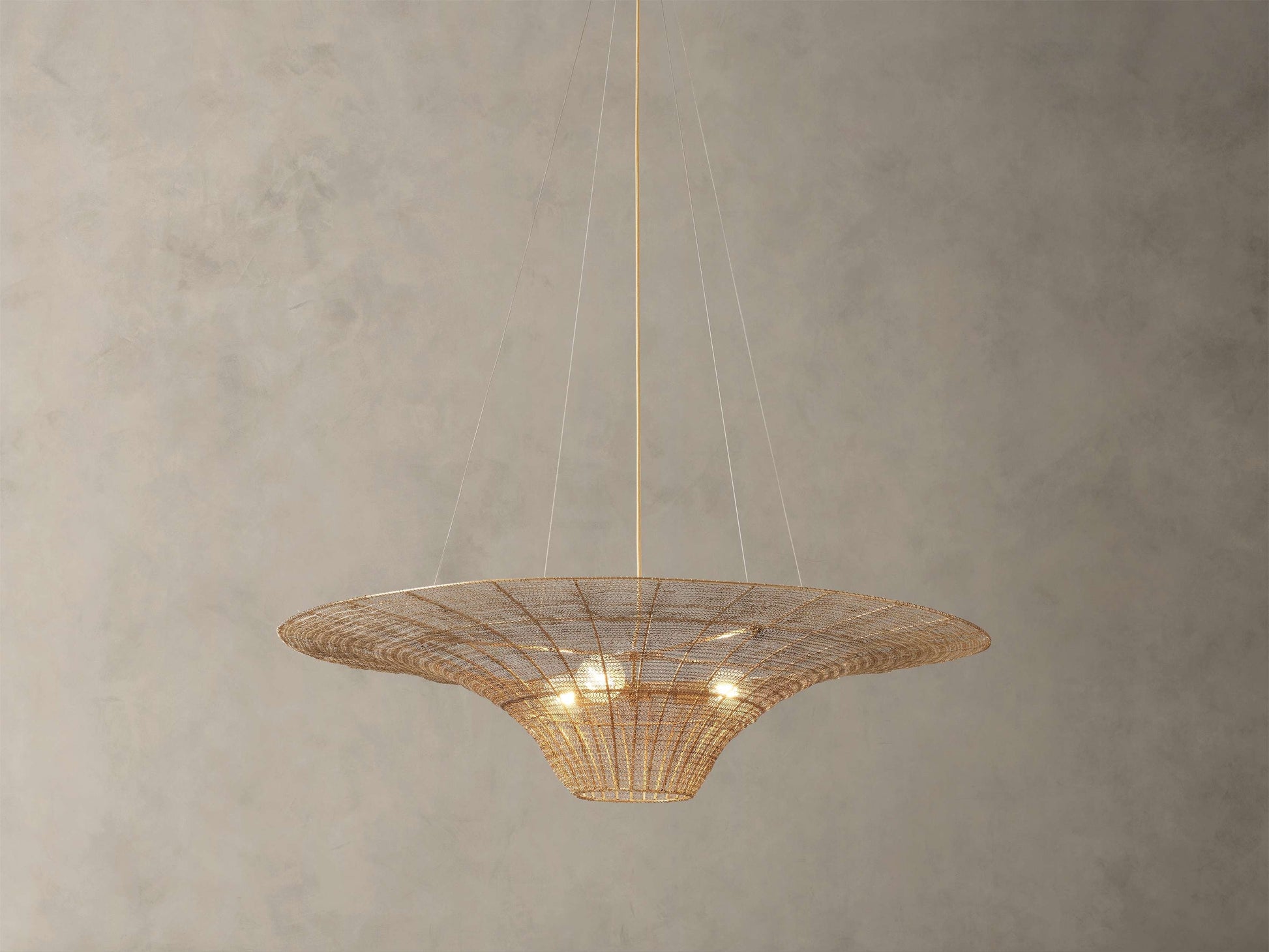 Mirza Woven Mesh Caping Chandelier