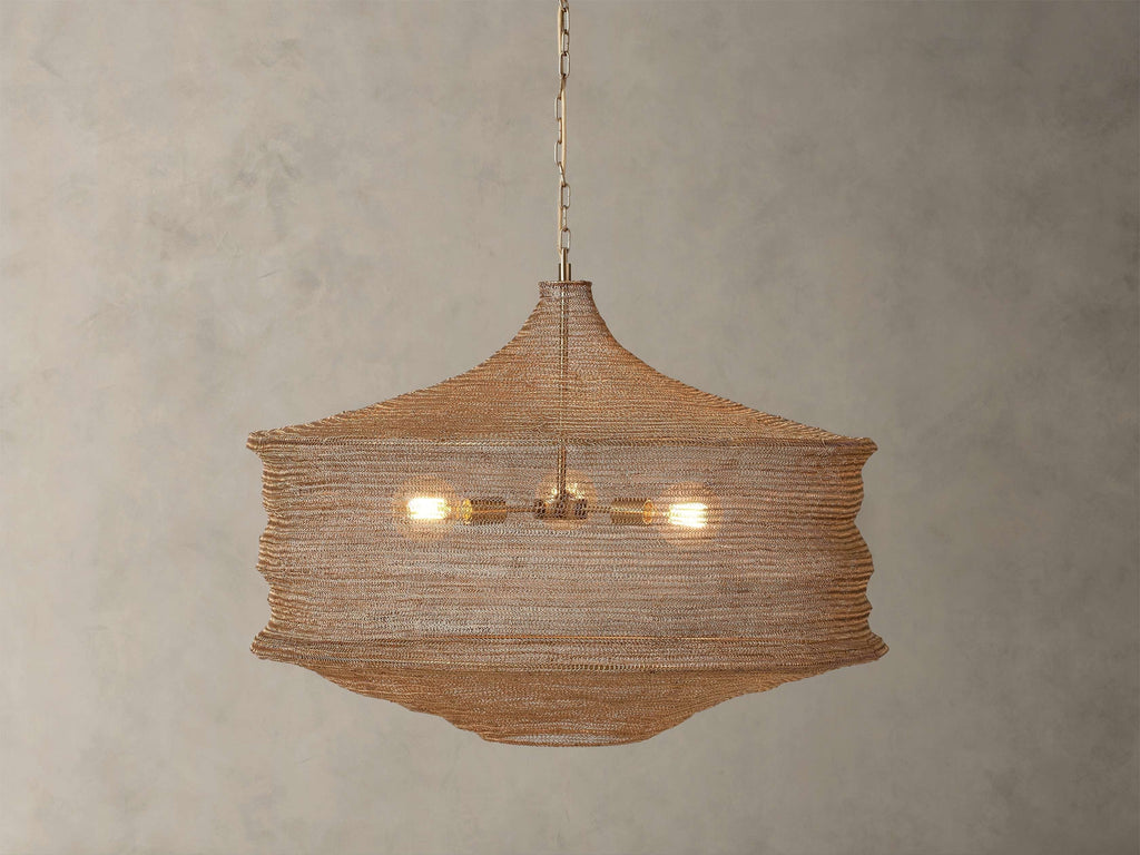 Mirza Woven Mesh Cylinder Chandelier