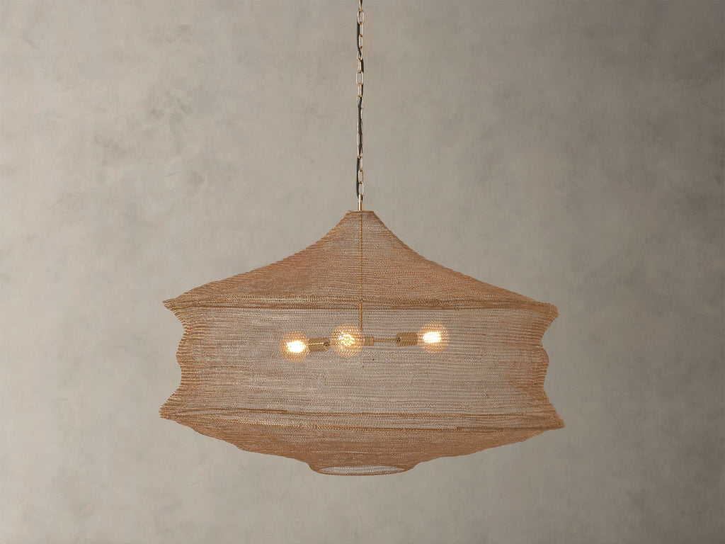 Mirza Woven Mesh Cylinder Chandelier