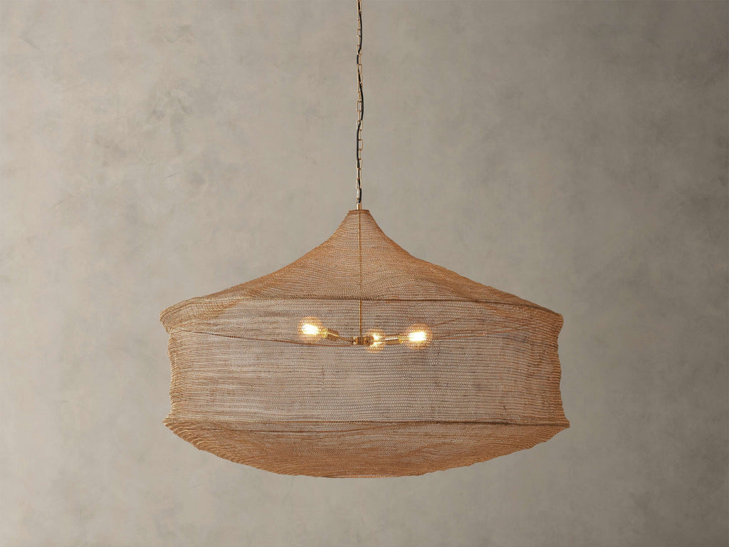 Mirza Woven Mesh Cylinder Chandelier