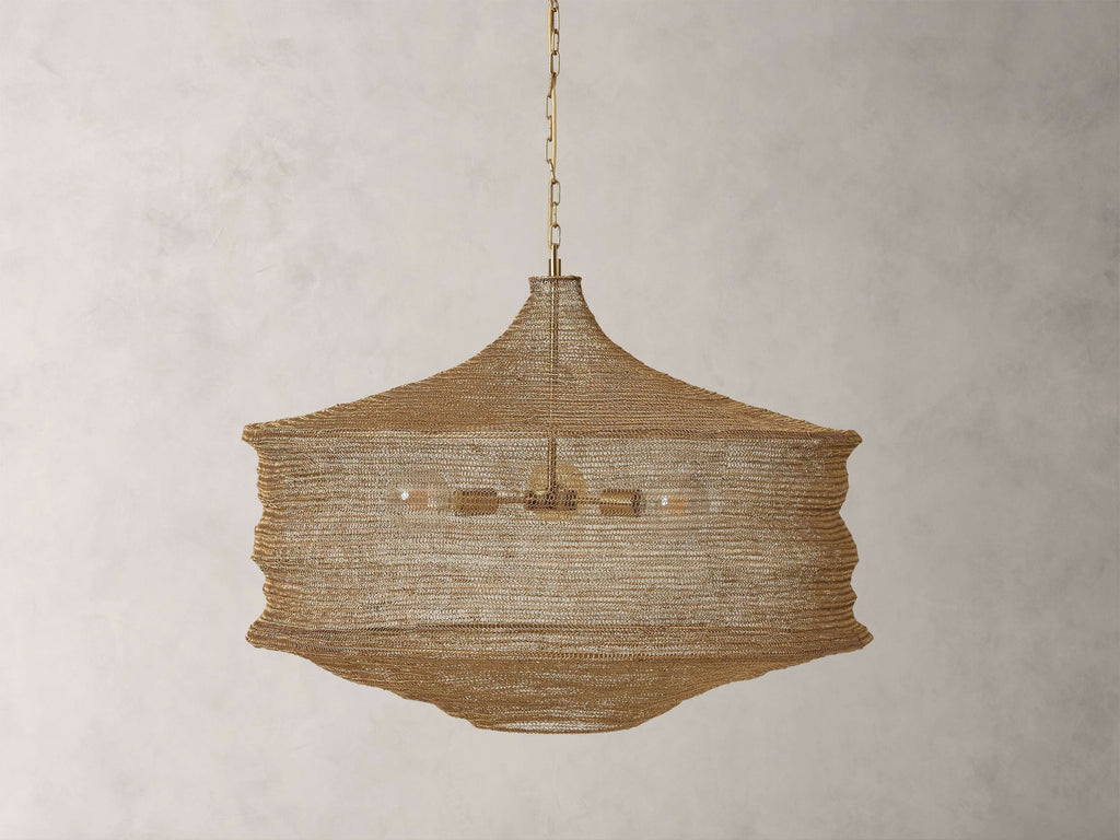 Mirza Woven Mesh Cylinder Chandelier