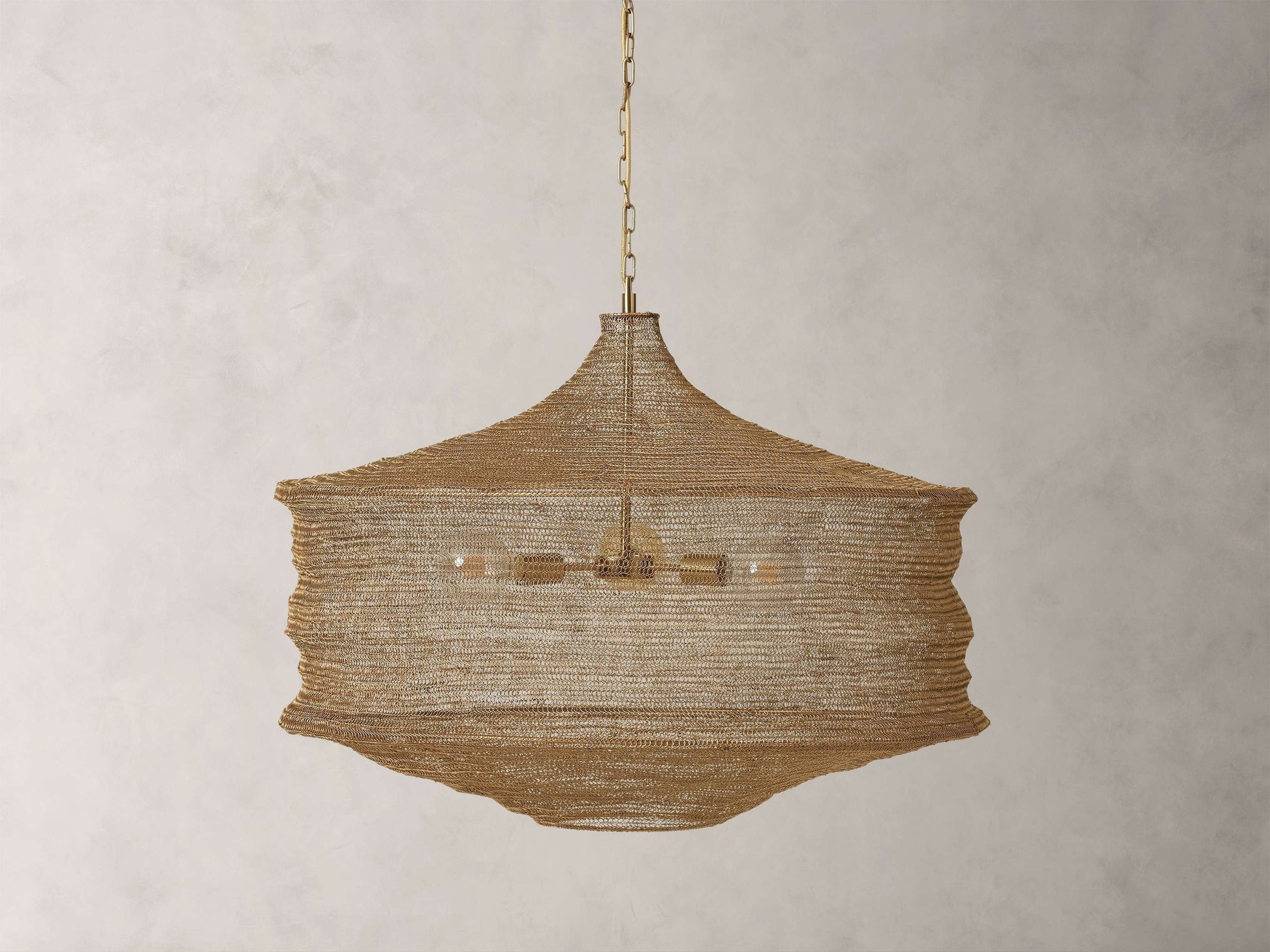 Mirza Woven Mesh Cylinder Chandelier