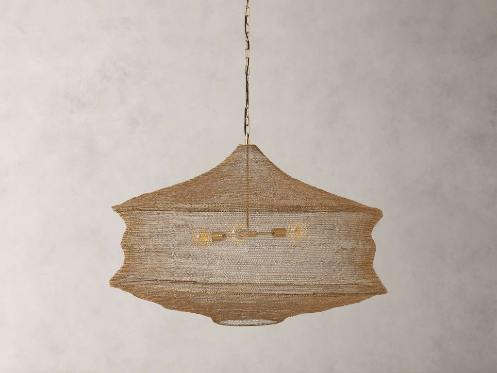 Mirza Woven Mesh Cylinder Chandelier