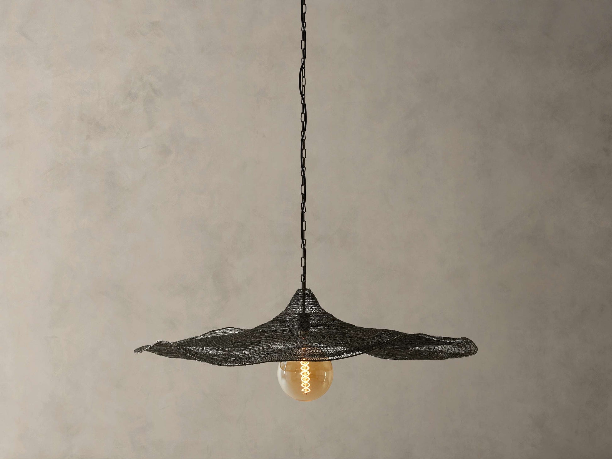 Mirza Woven Mesh Round Chandelier