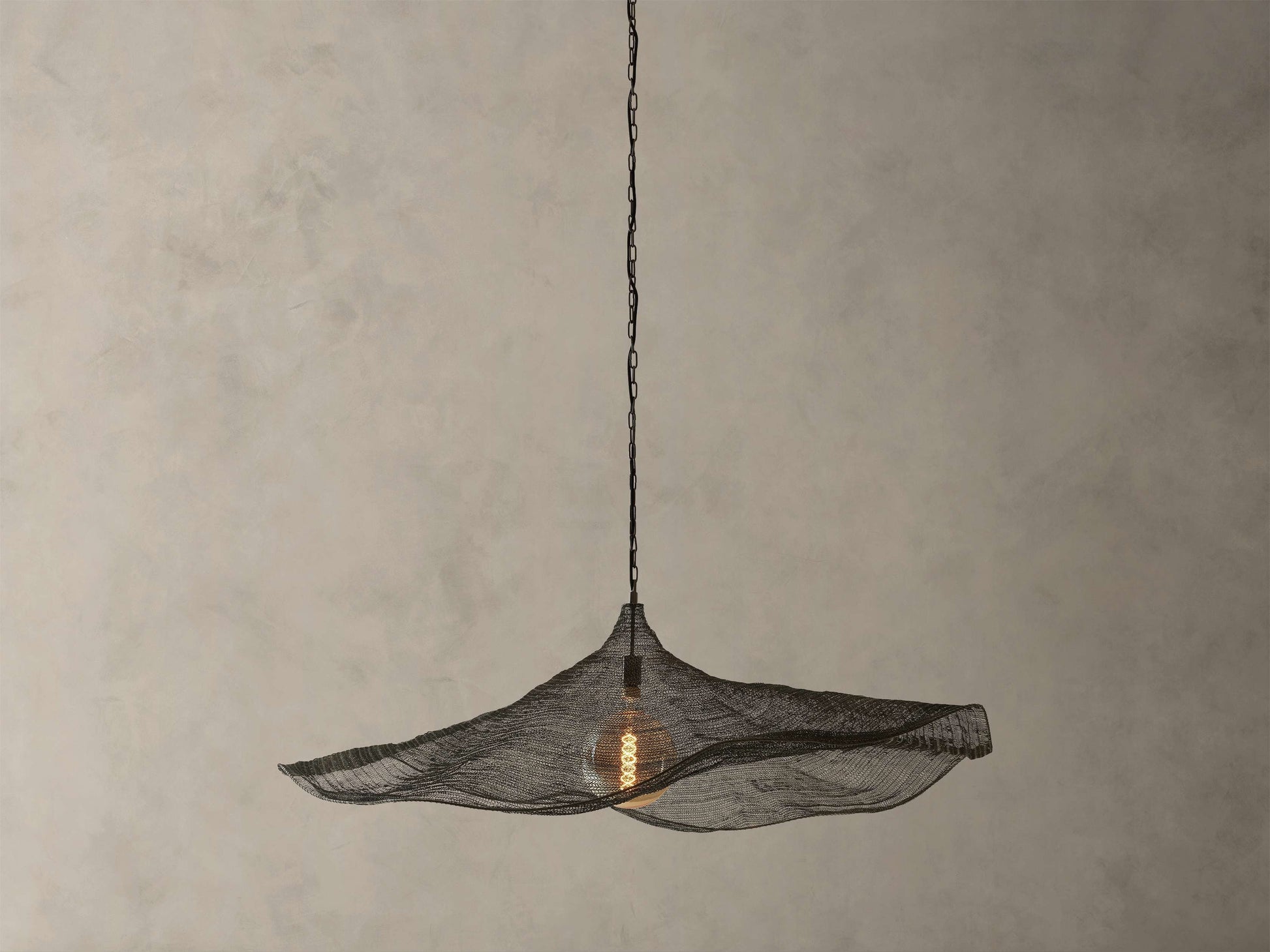 Mirza Woven Mesh Round Chandelier