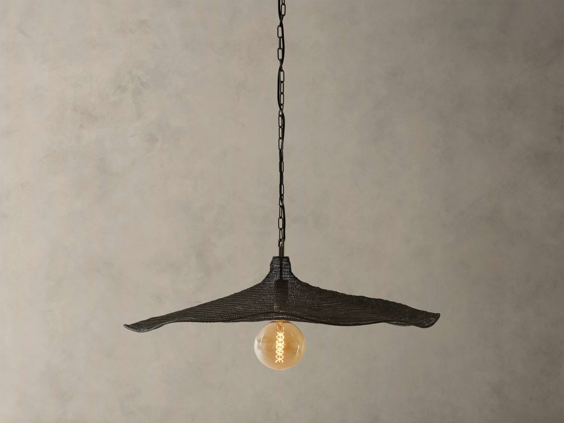Mirza Woven Mesh Round Chandelier