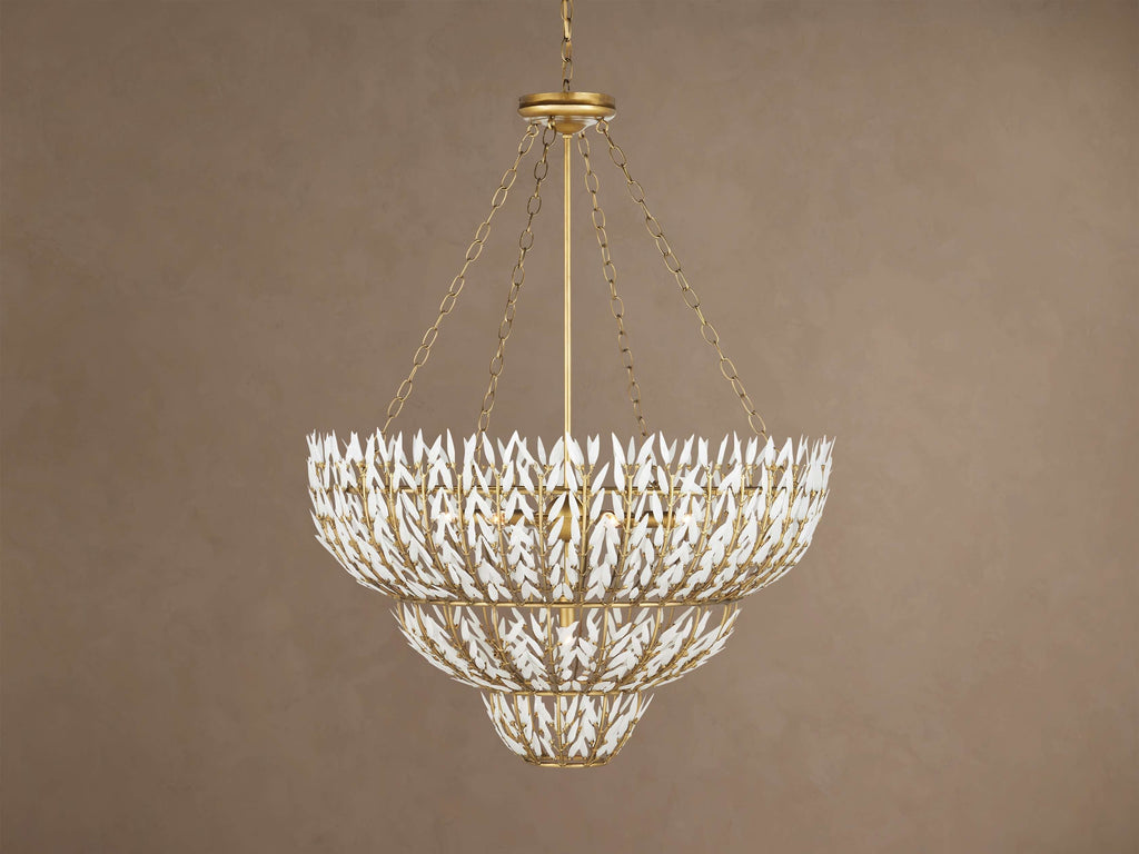 Morrigan Tiered Glass Leaf Chandelier