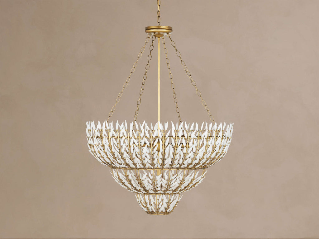 Morrigan Tiered Glass Leaf Chandelier