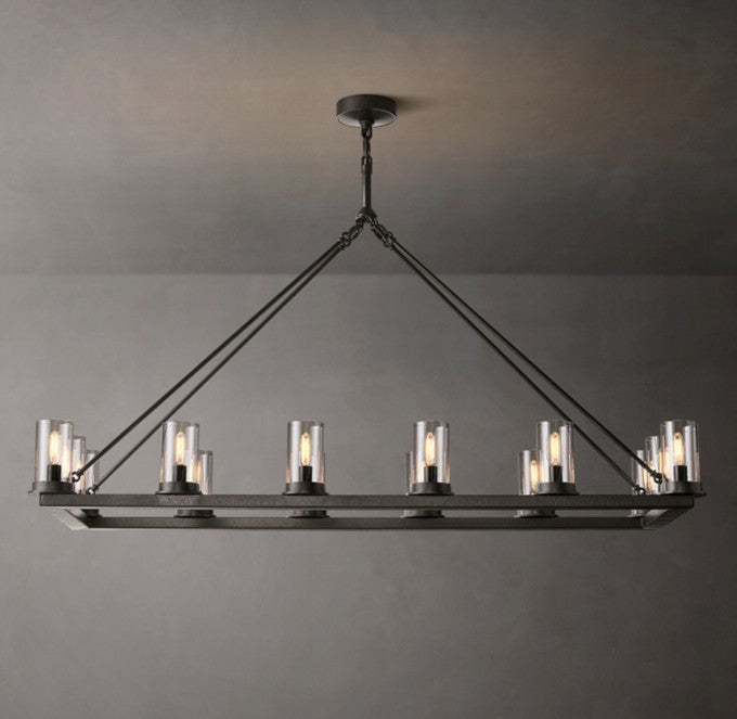 Ondra Linear Clear Glass Chandelier