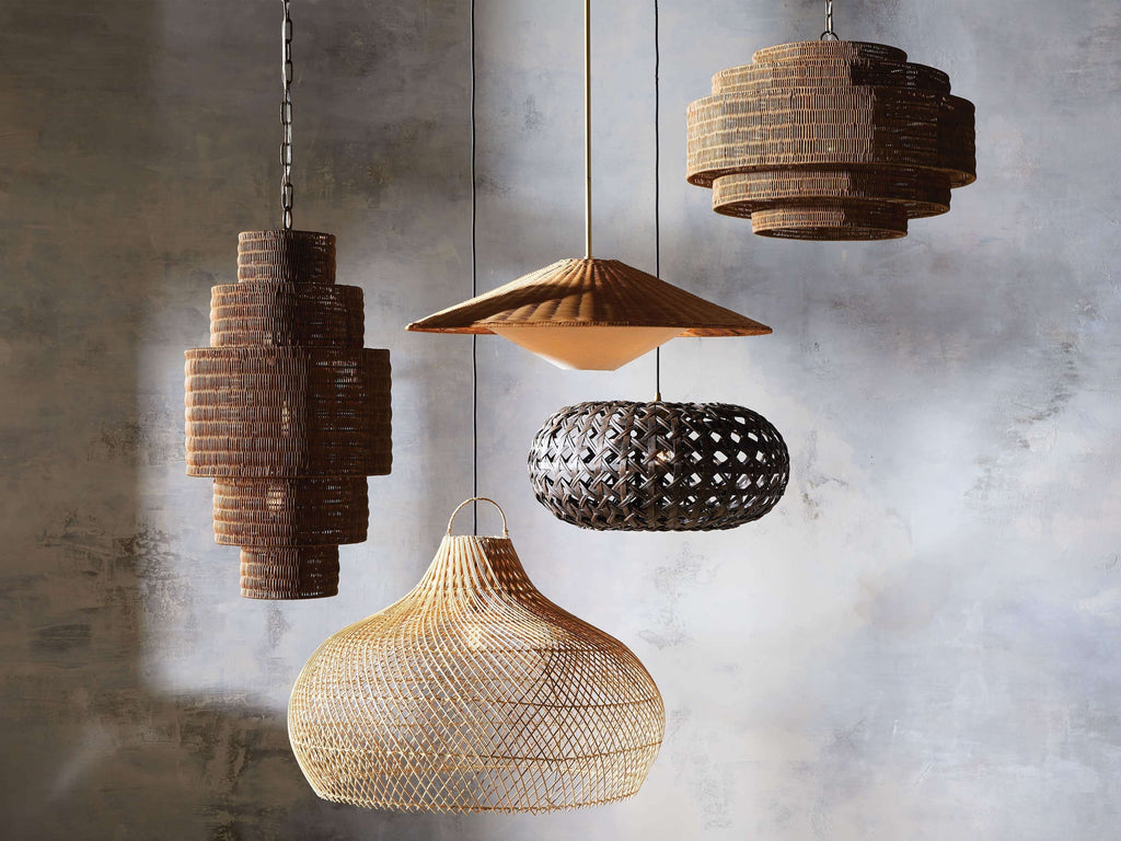 Paloma Woven Rattan Tiered Chandelier