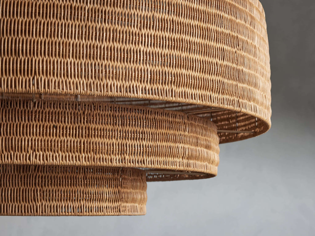Paloma Woven Rattan Tiered Chandelier