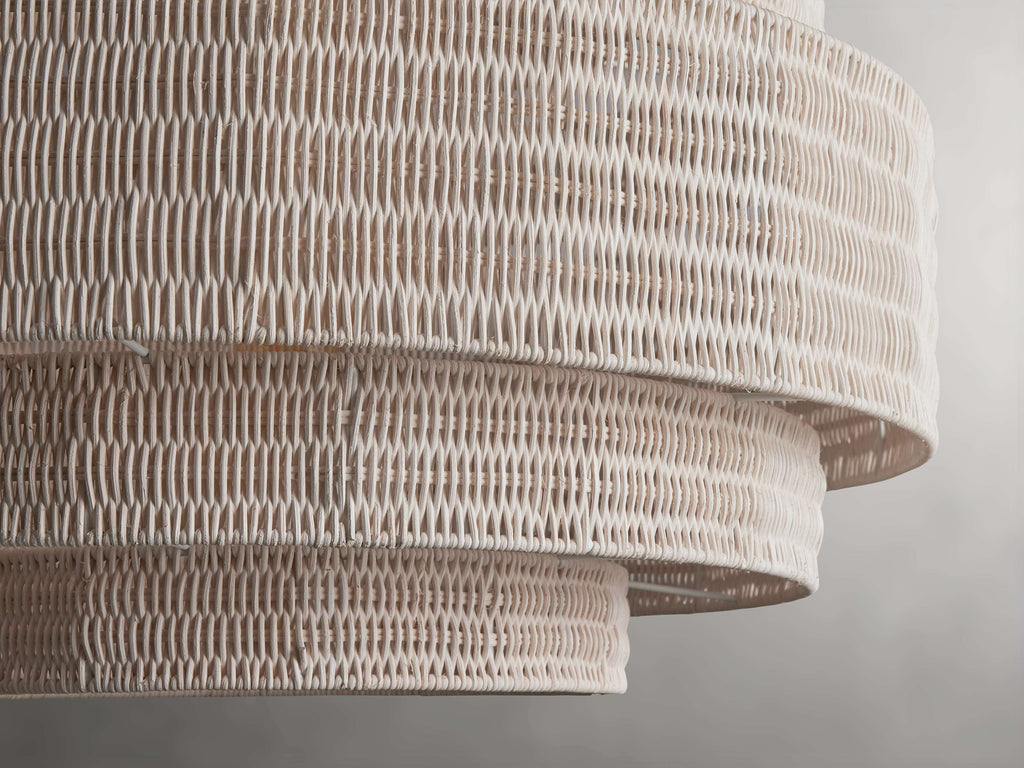 Paloma Woven Rattan Tiered Chandelier