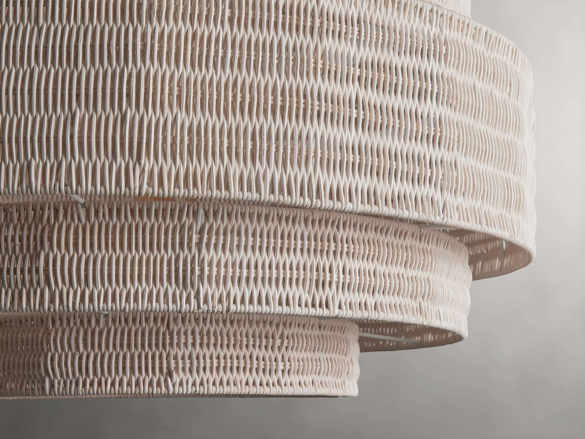 Paloma Woven Rattan Tiered Chandelier
