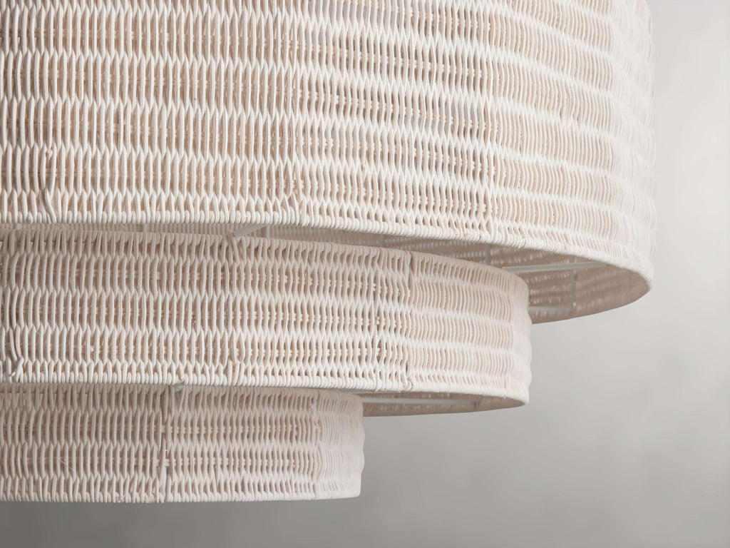 Paloma Woven Rattan Tiered Chandelier
