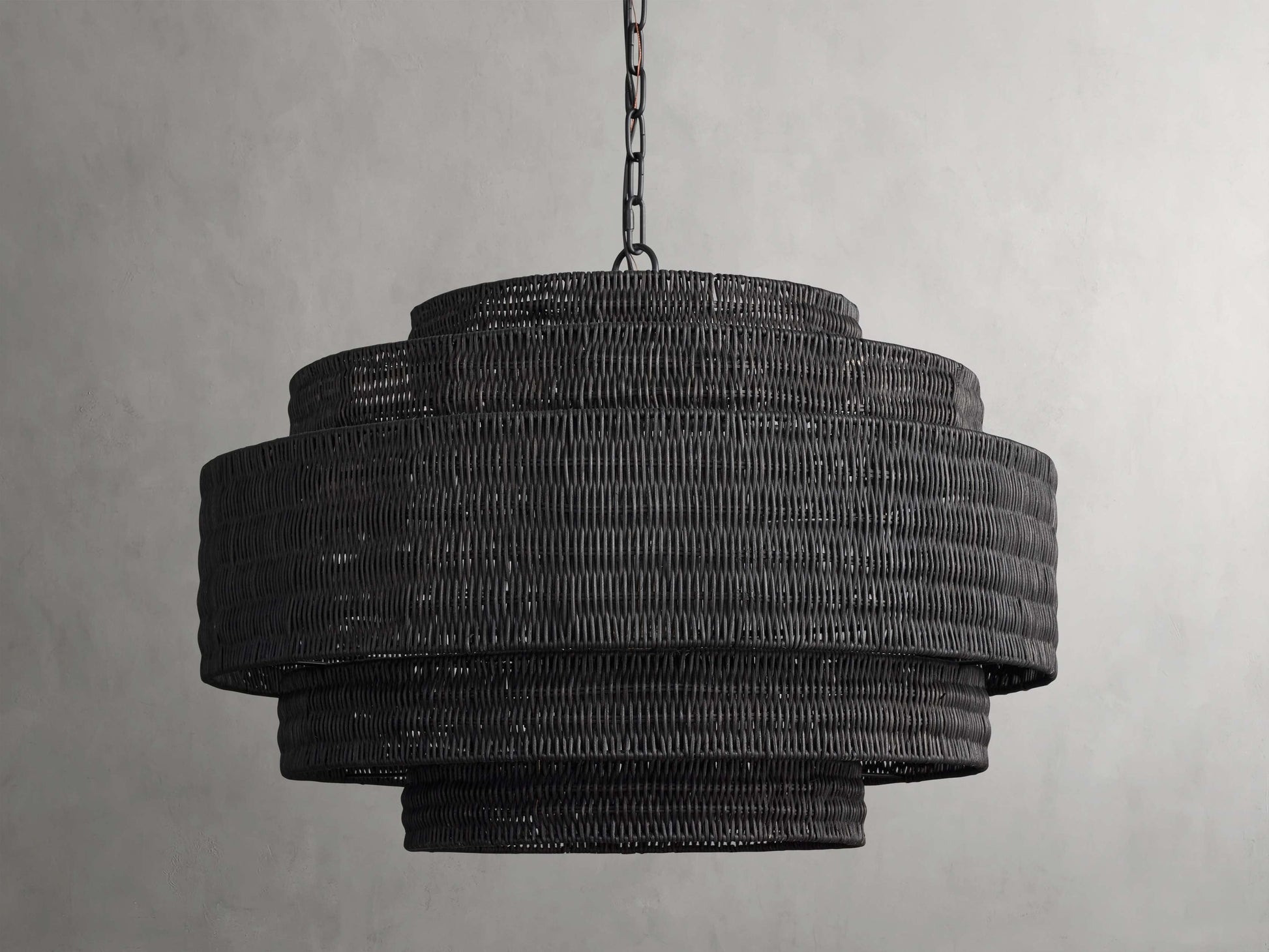 Paloma Woven Rattan Tiered Chandelier