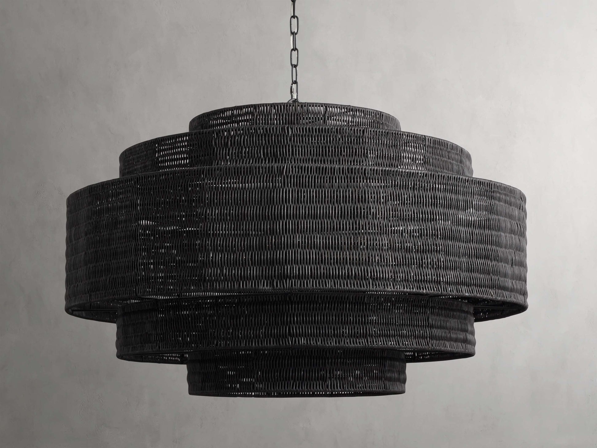 Paloma Woven Rattan Tiered Chandelier