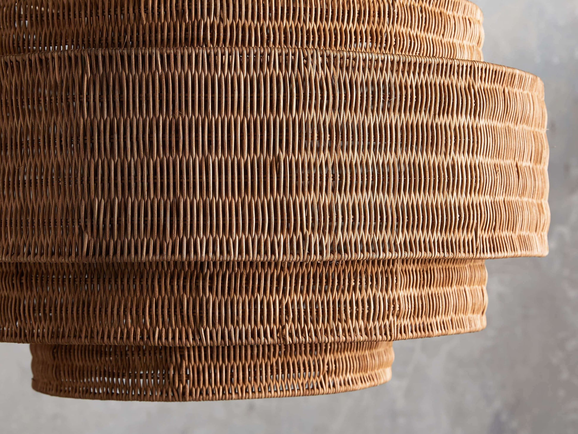 Paloma Woven Rattan Tiered Chandelier