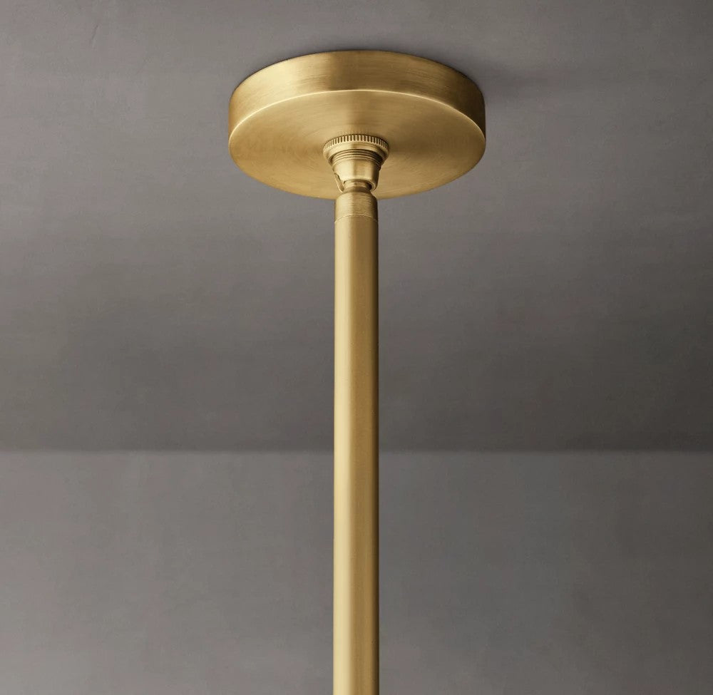 Pauillac Brass Tapered Glass Round Chandelier