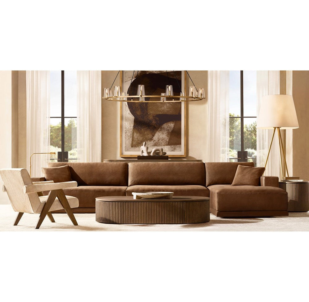 Pauillac Brass Tapered Glass Round Chandelier